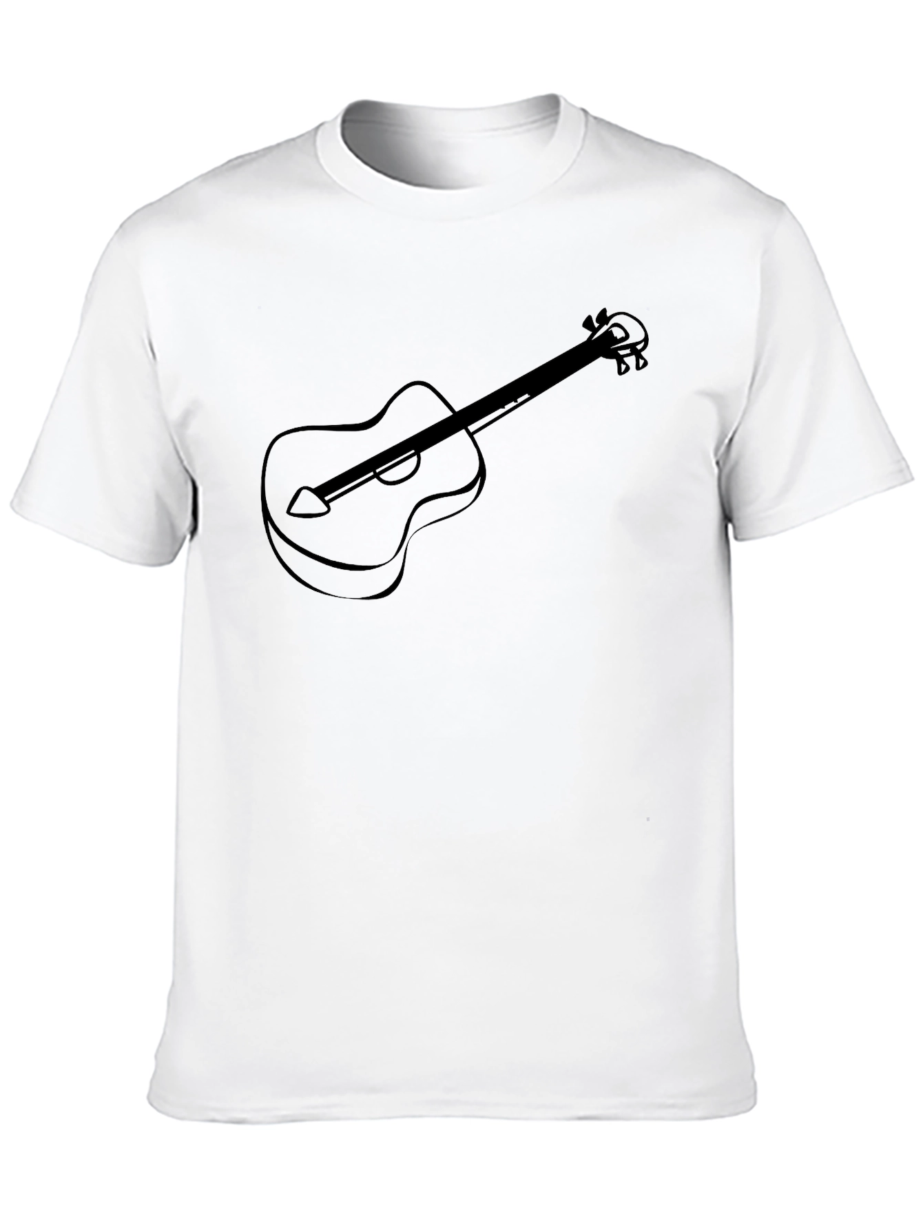 Black Guitar Graphic Tee - Mens Short Sleeve