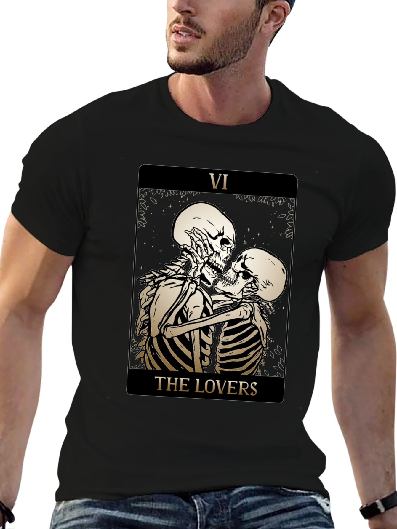 Skeleton Lovers Tarot Card T-Shirt
