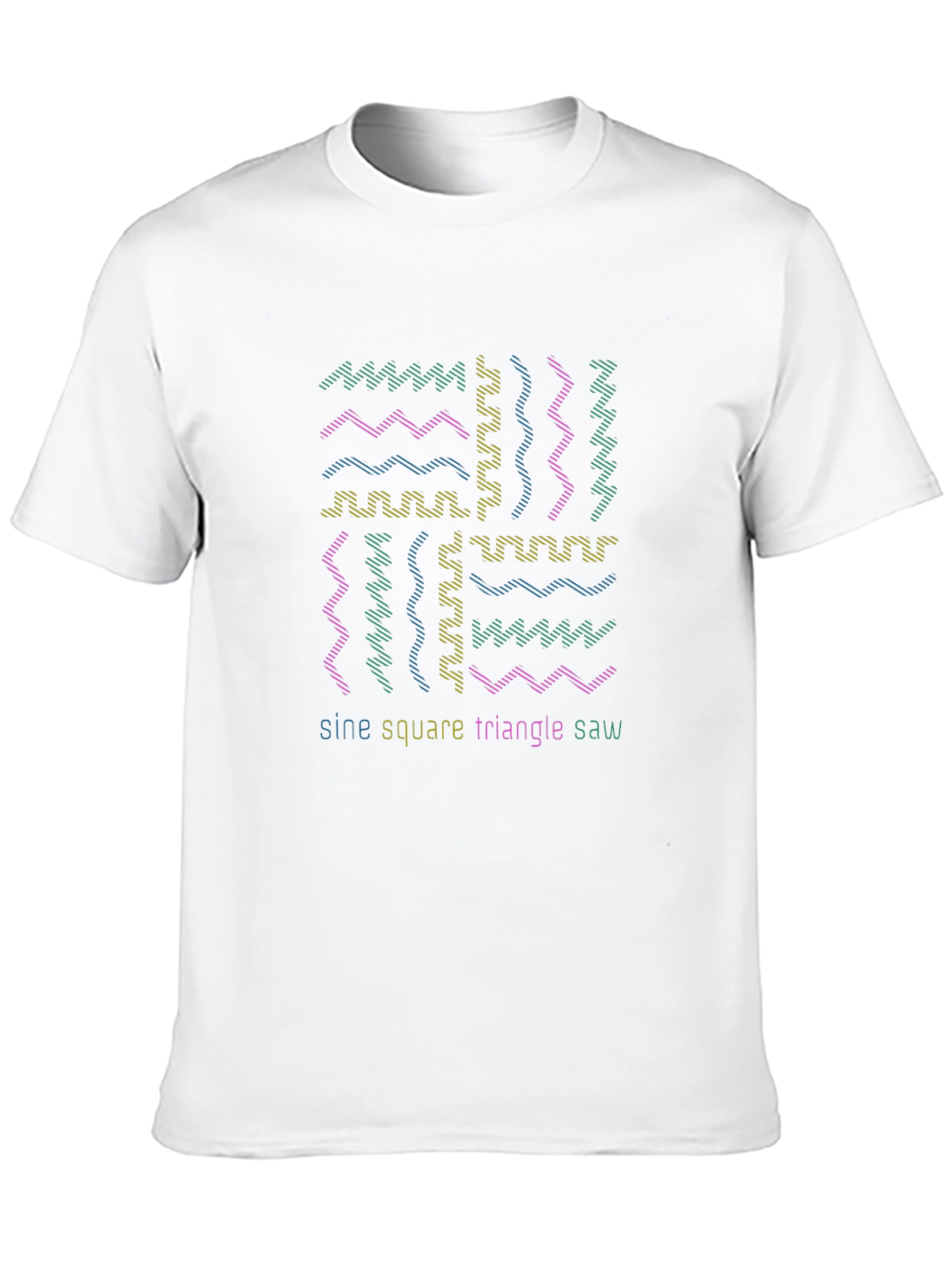 Sine Square Triangle Saw Black Graphic Tee