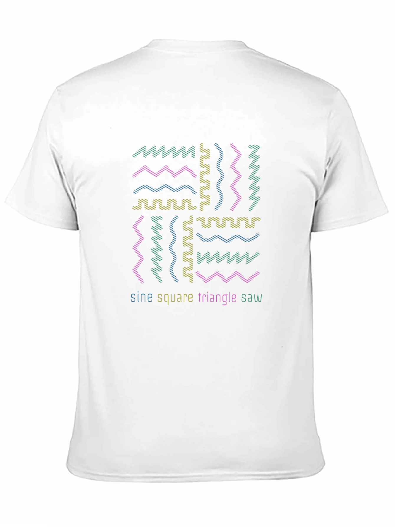 Sine Square Triangle Saw Black Graphic Tee