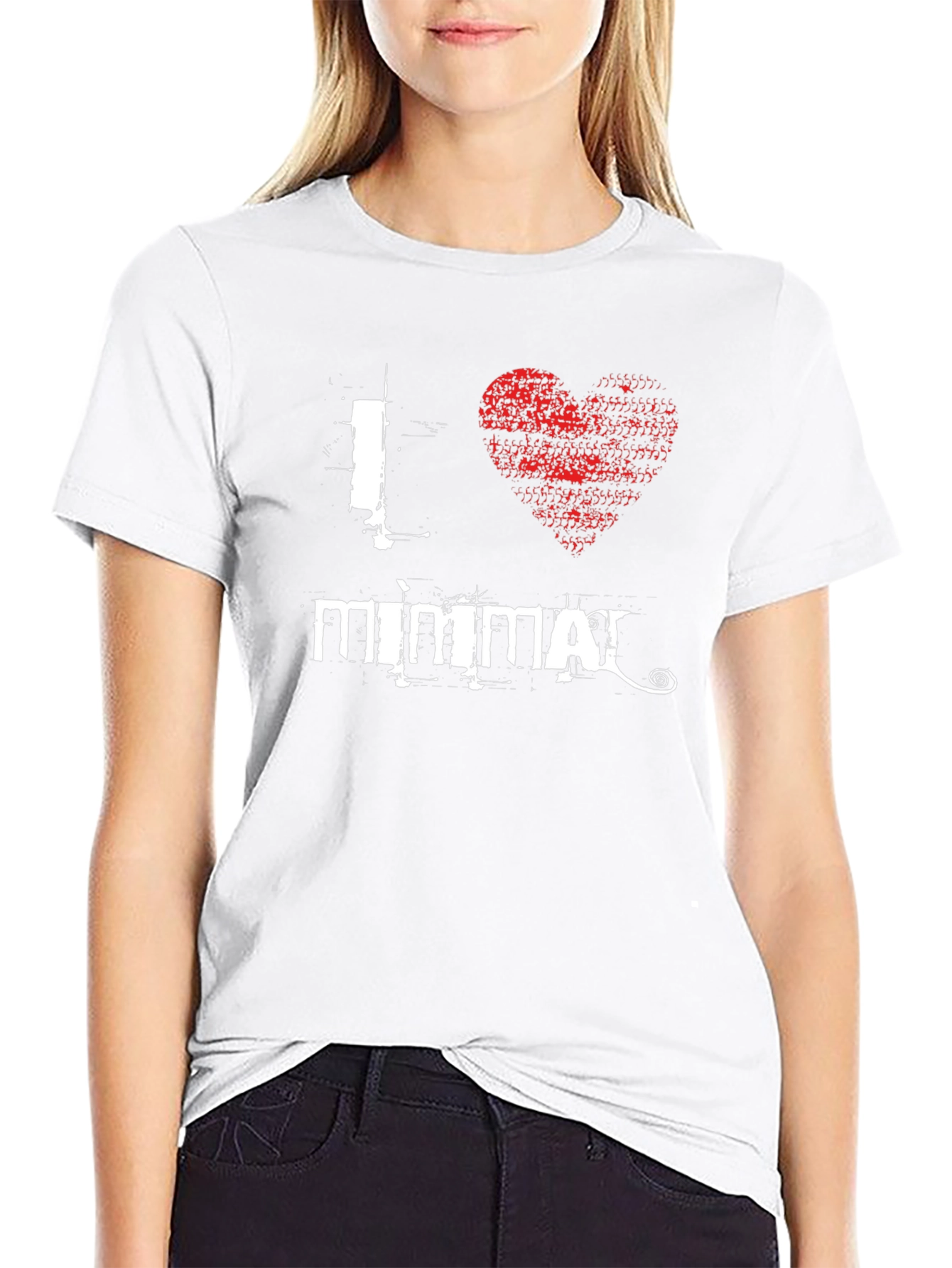 I Love Mimmai Black Graphic T-Shirt