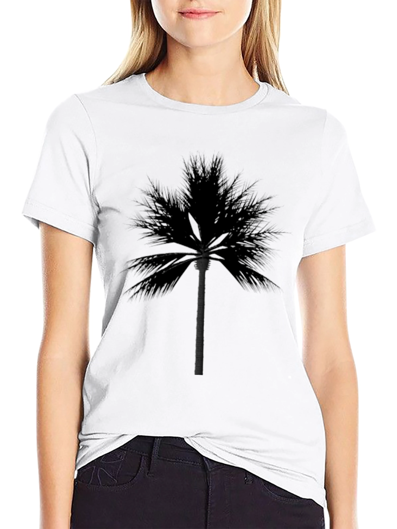 Palm Tree Graphic Black T-Shirt