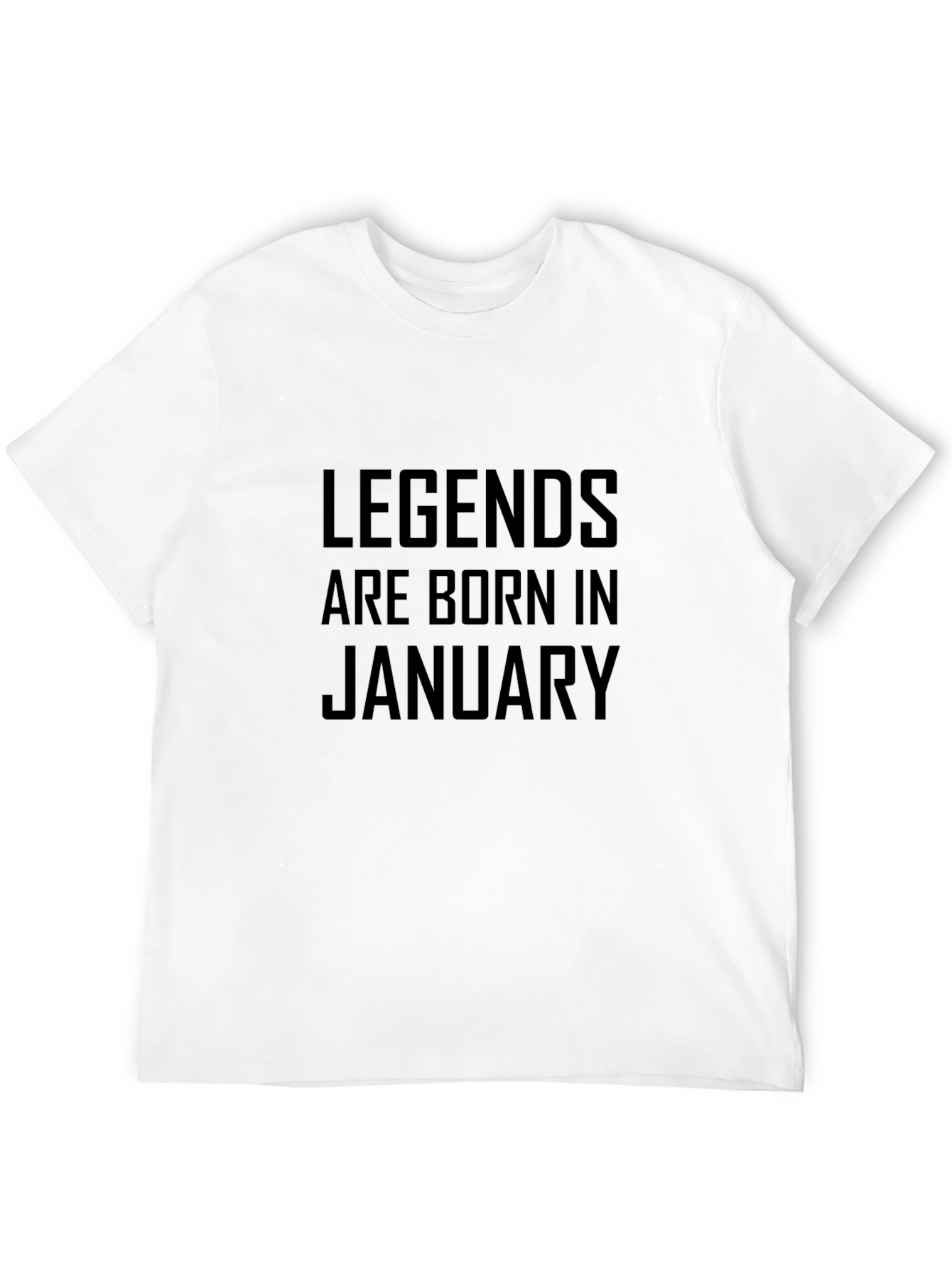 Legends Are Born in January Black T-Shirt