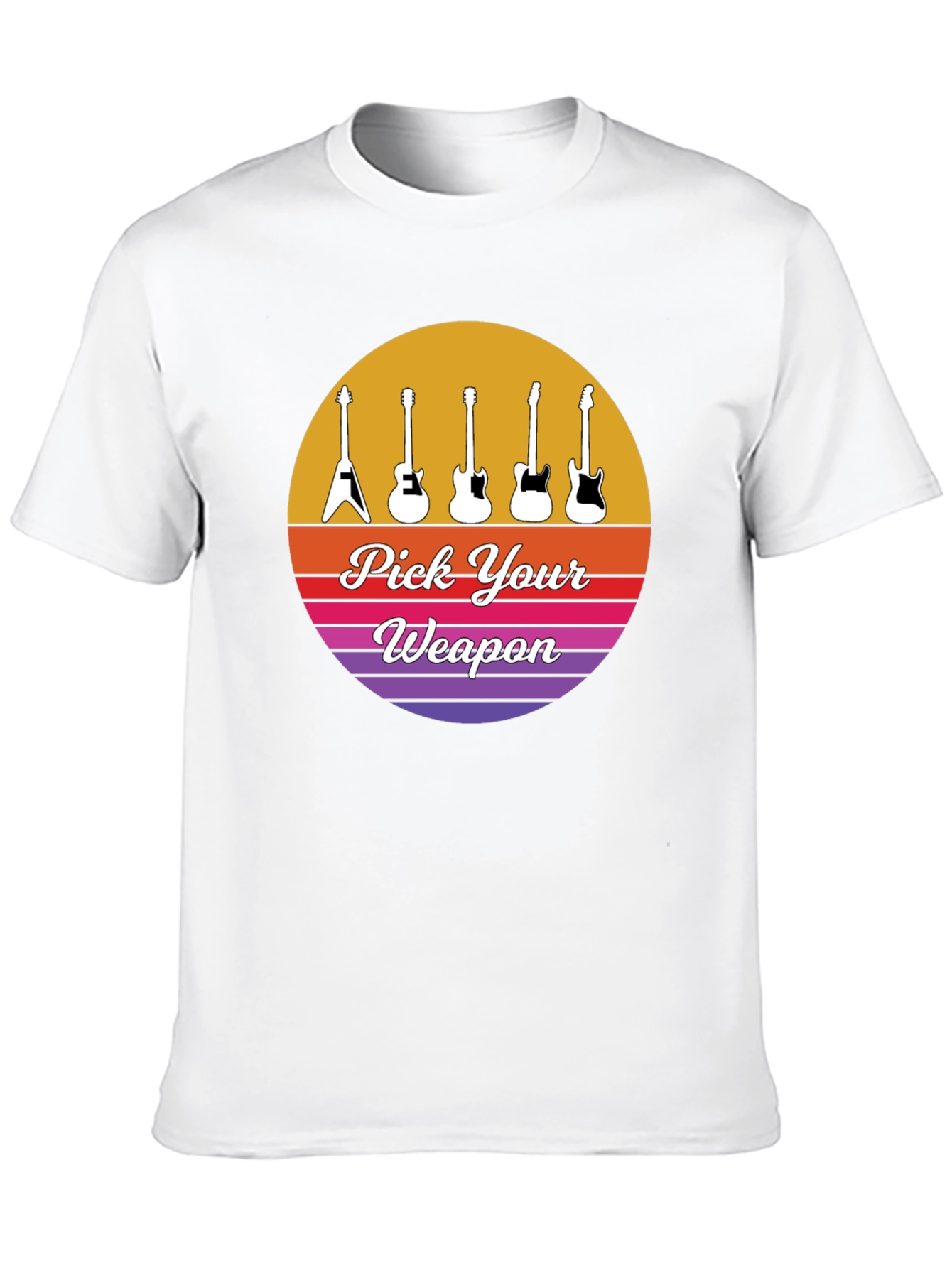 Pick Your Weapon Guitar T-Shirt - Musicians Choice