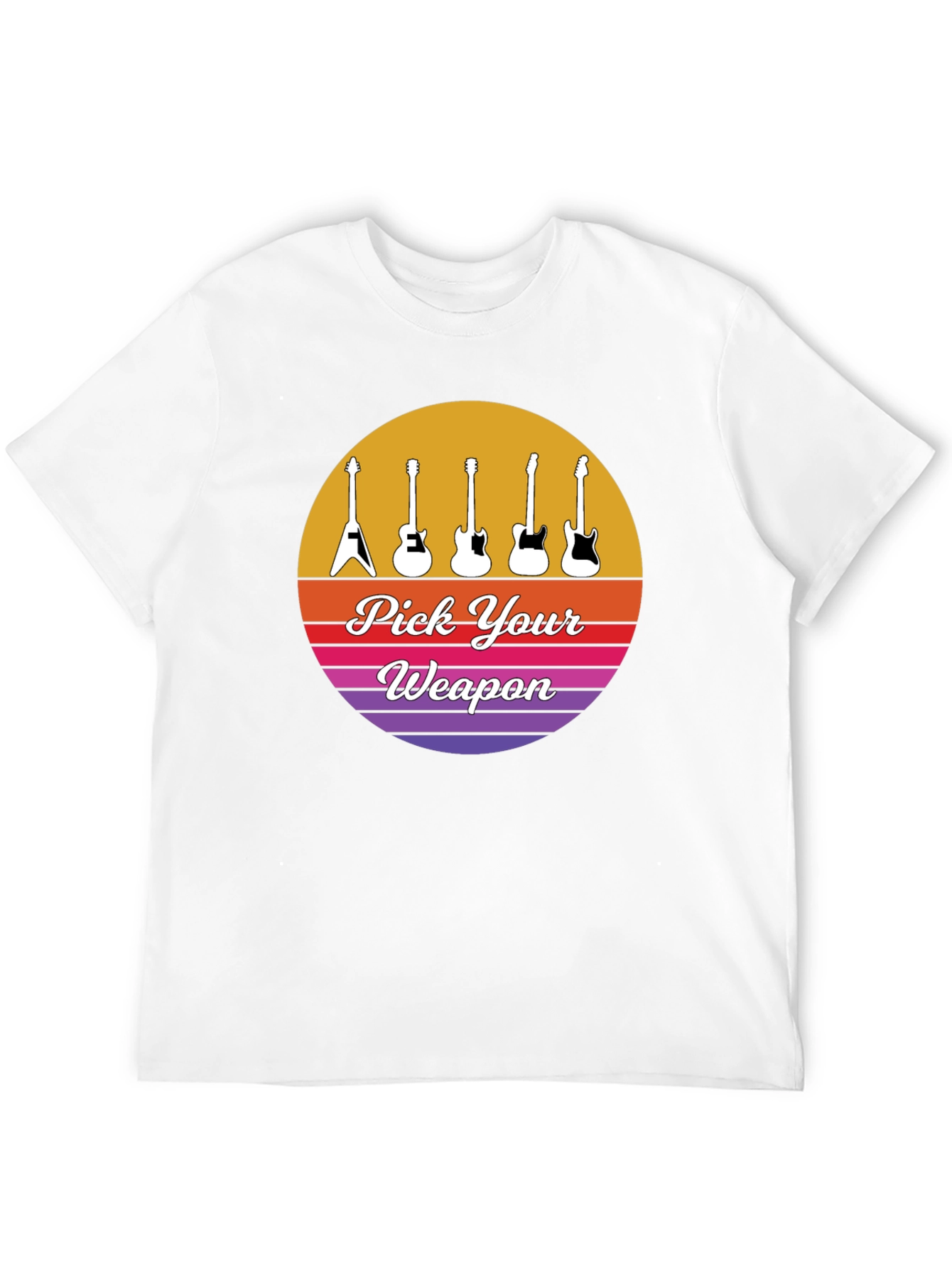 Pick Your Weapon Guitar T-Shirt - Musicians Choice