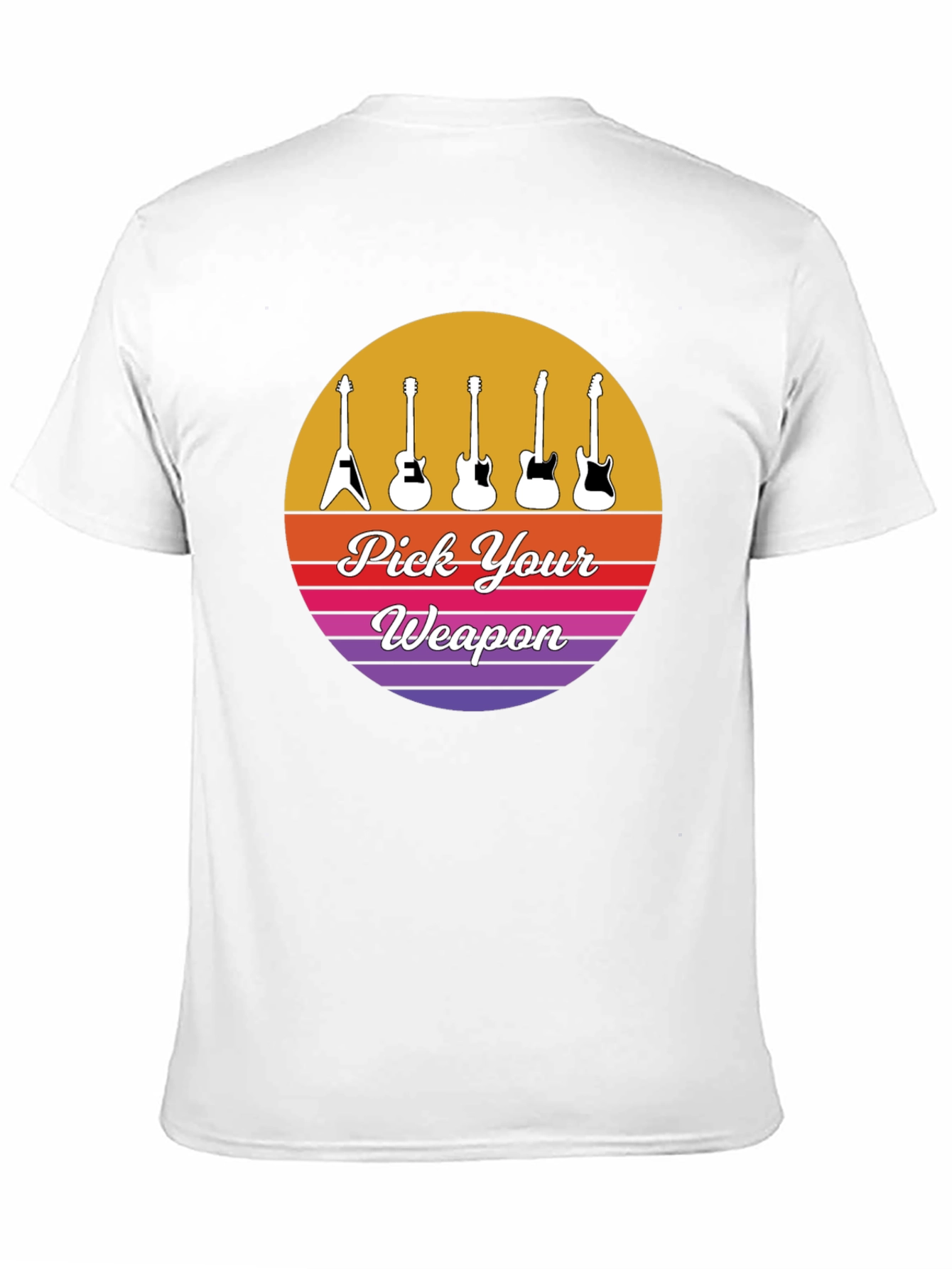 Pick Your Weapon Guitar T-Shirt - Musicians Choice