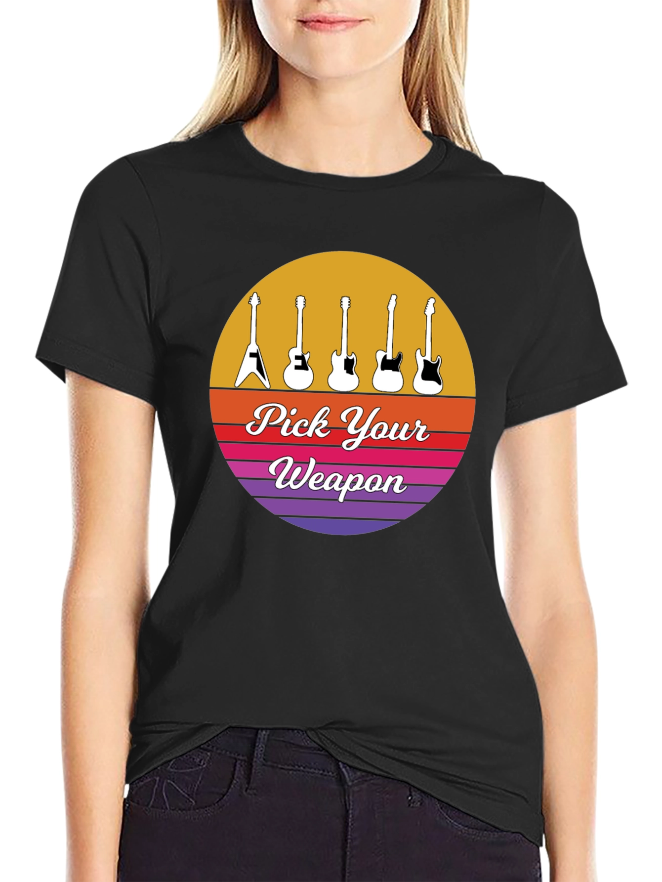 Pick Your Weapon Guitar T-Shirt - Musicians Choice