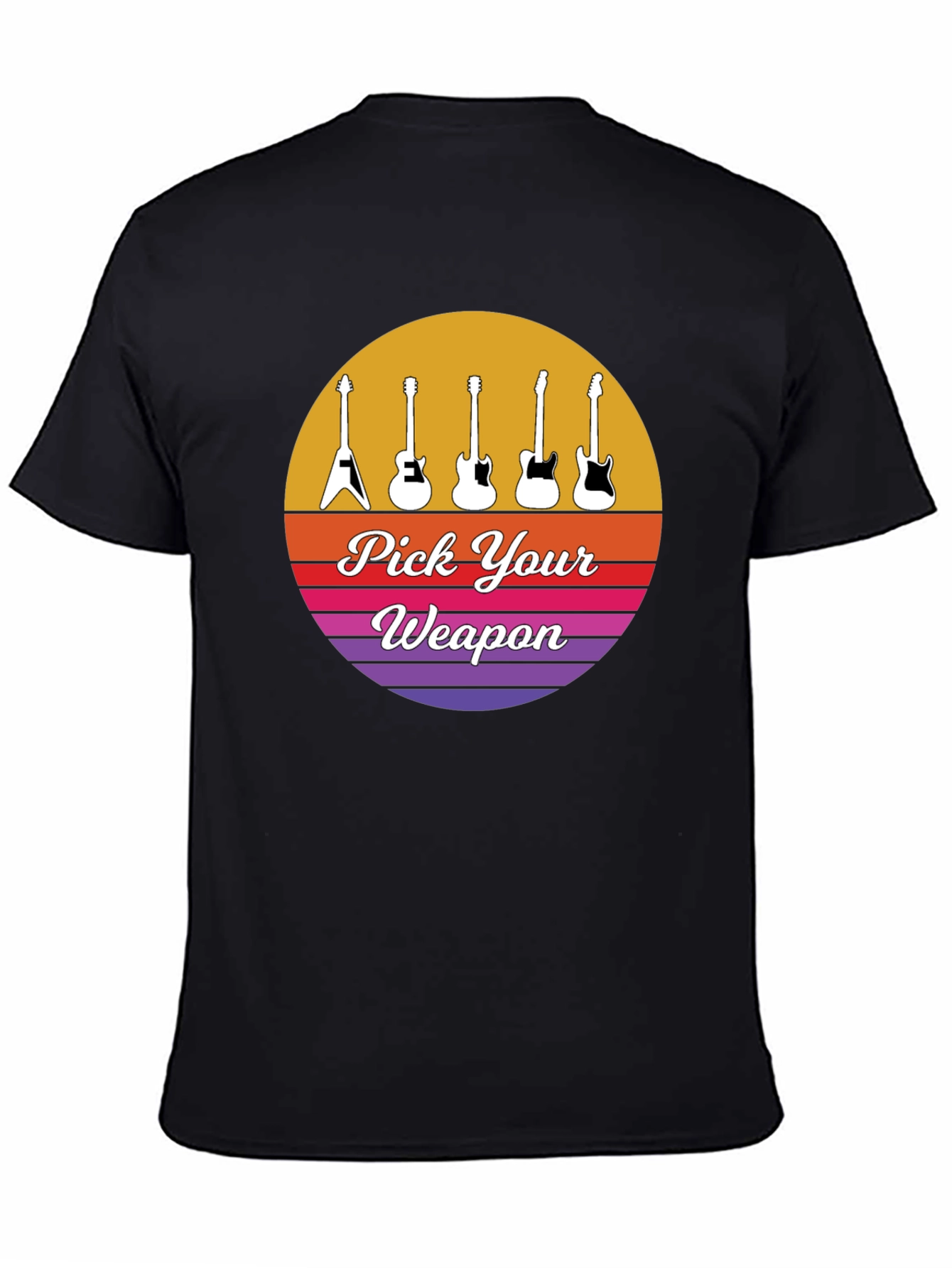Pick Your Weapon Guitar T-Shirt - Musicians Choice