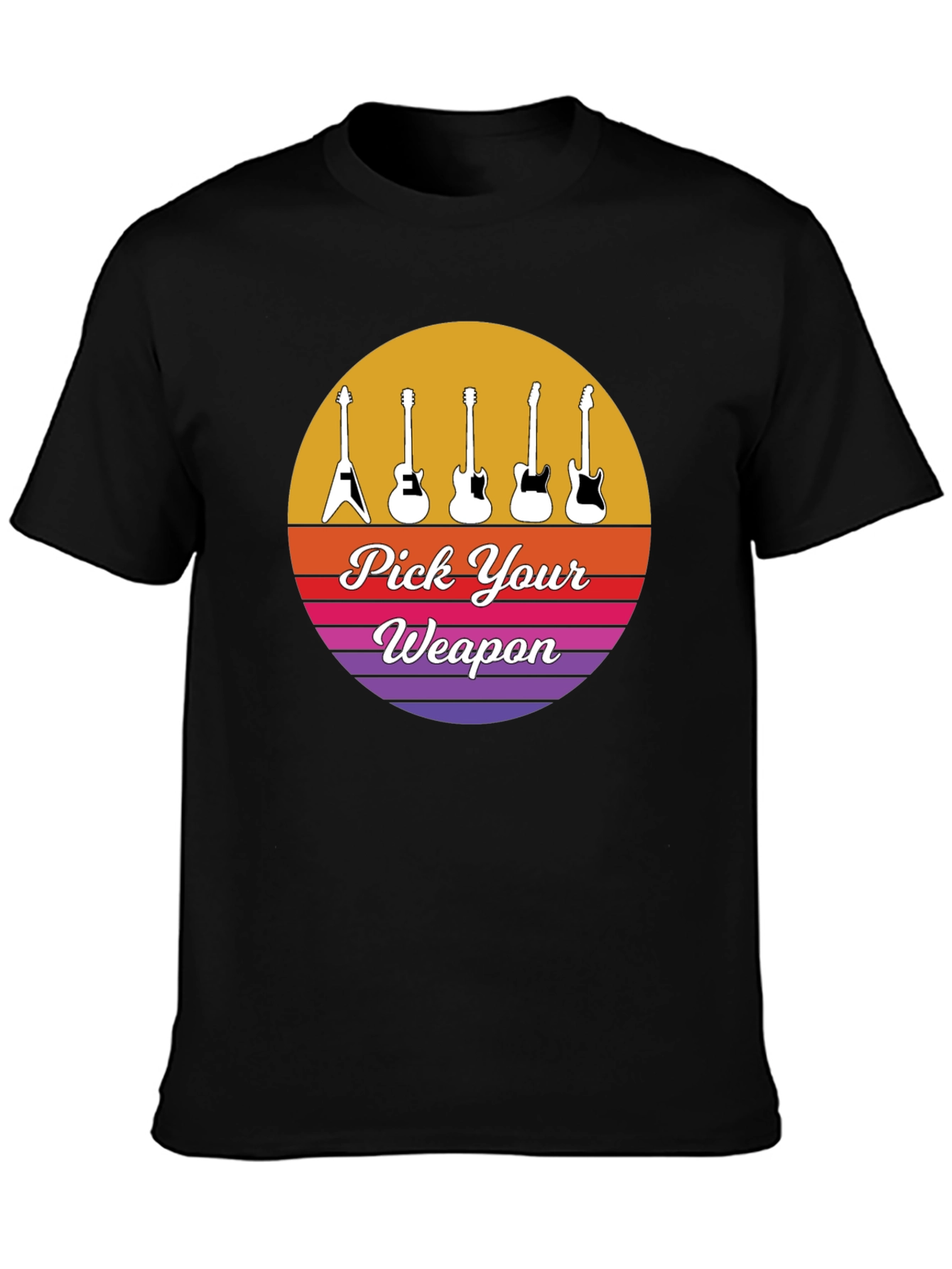 Pick Your Weapon Guitar T-Shirt - Musicians Choice