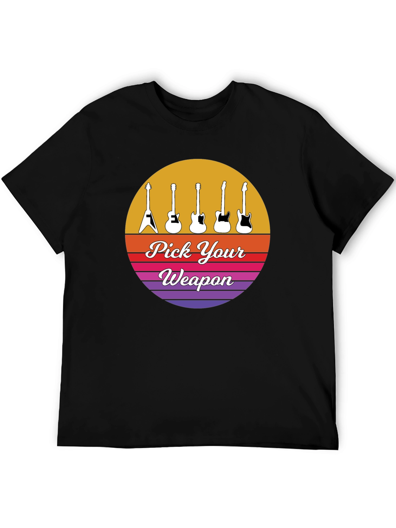 Pick Your Weapon Guitar T-Shirt - Musicians Choice