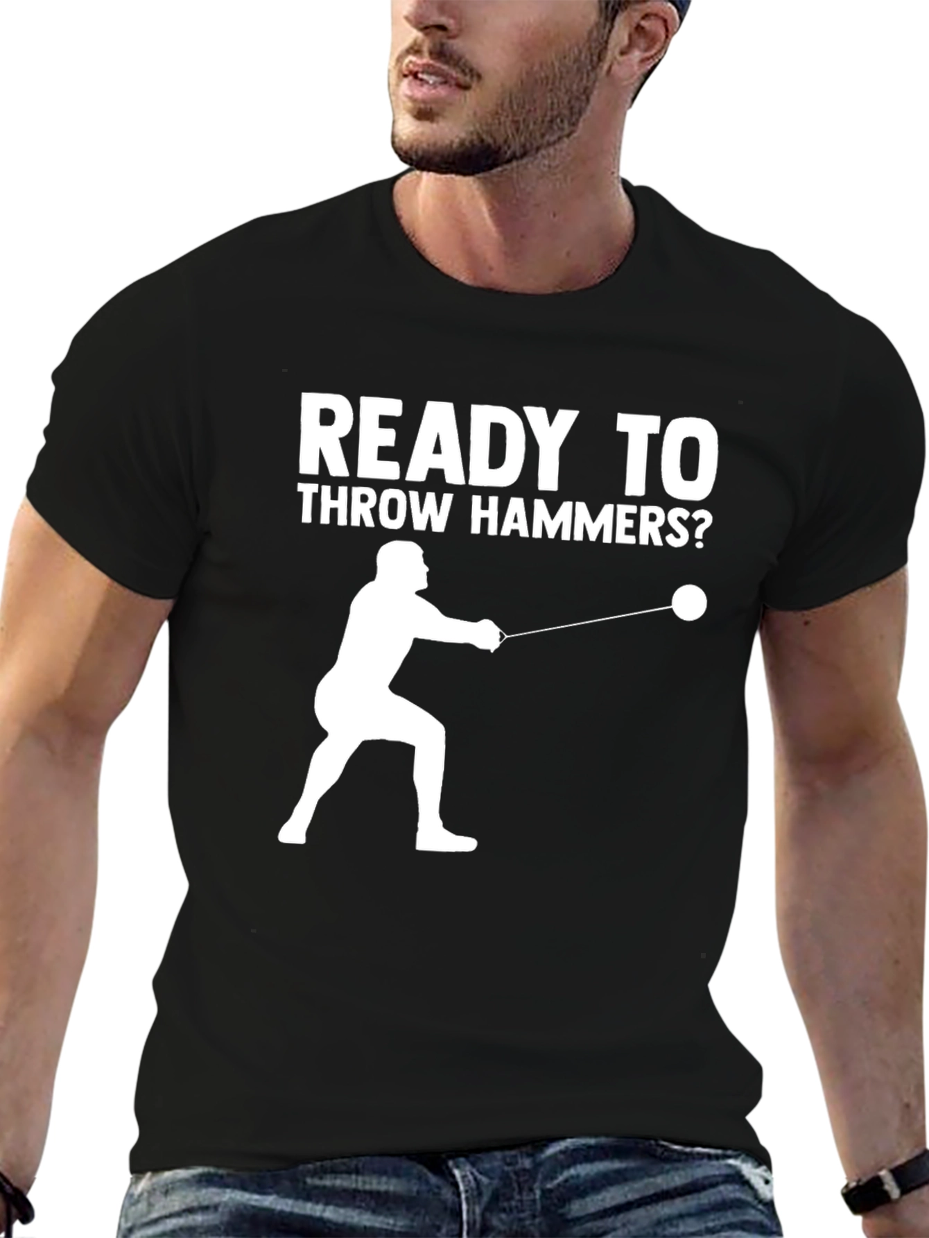 Ready to Throw Hammers? Mens Black T-Shirt