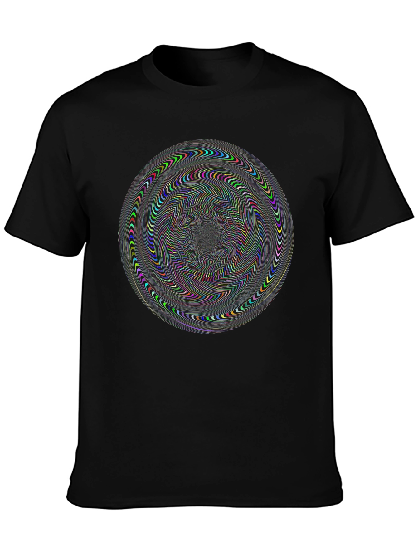 Psychedelic Spiral Black T-Shirt