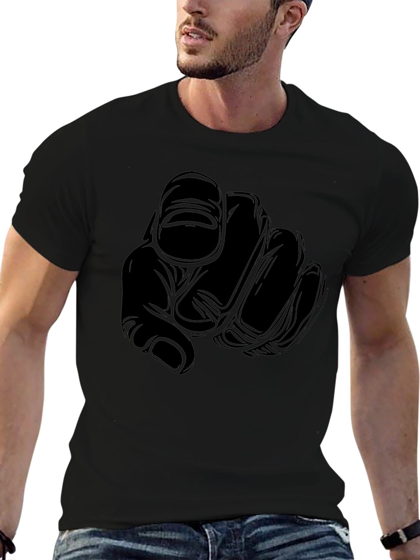 Pointing Finger Graphic Tee - Bold Statement Style