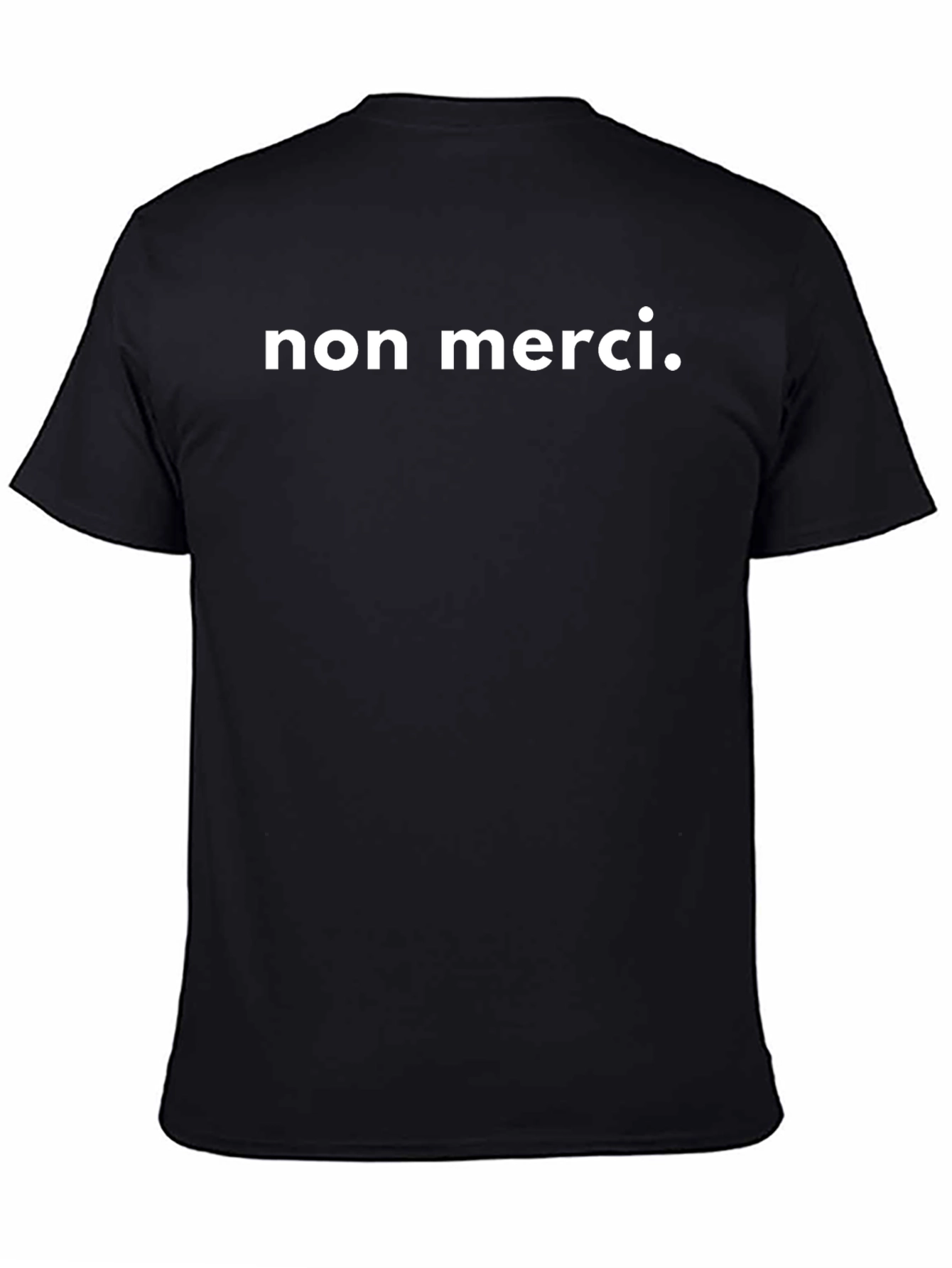 Non Merci Graphic Tee - Black Casual T-Shirt