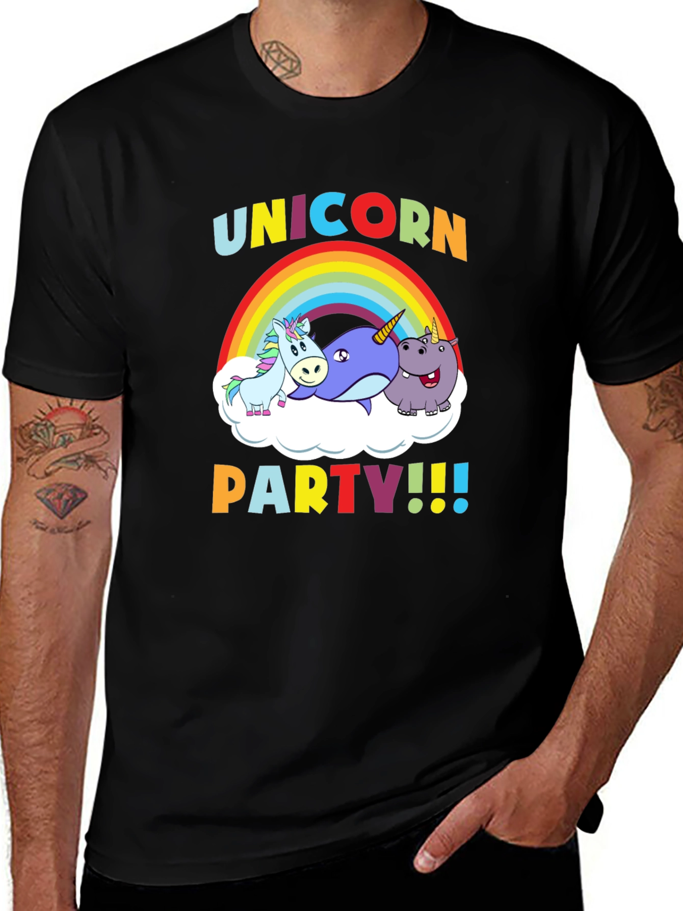 Unicorn Party Graphic T-Shirt