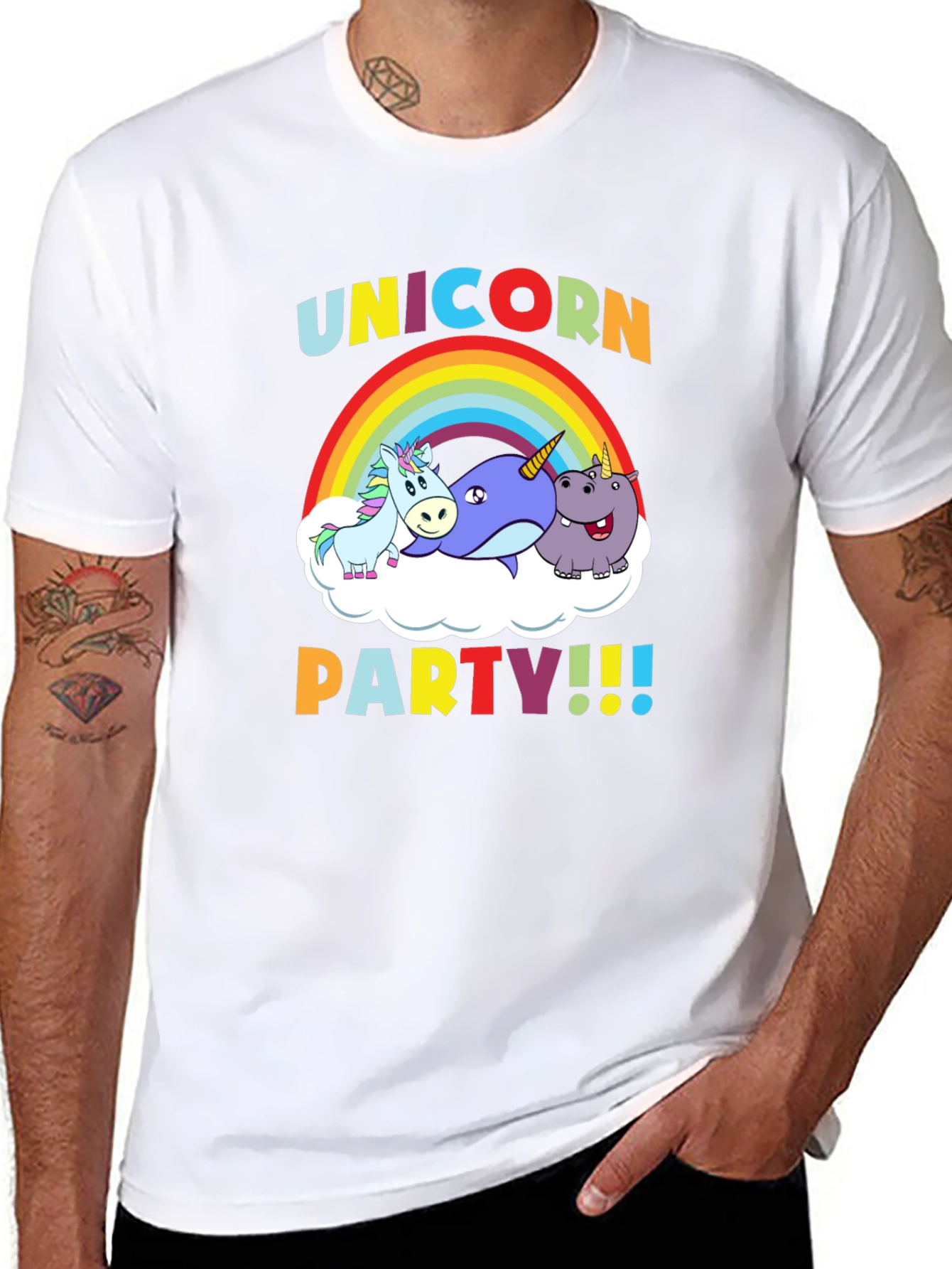 Unicorn Party Graphic T-Shirt