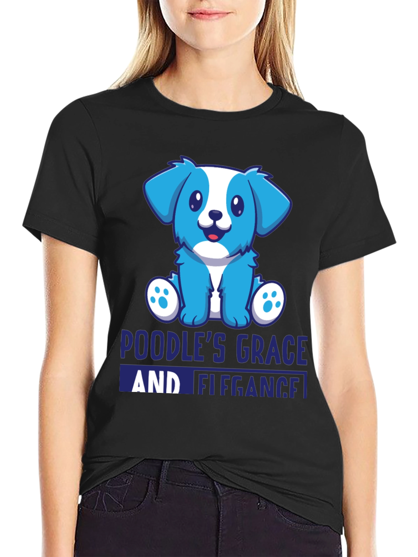 Poodles Grace Tee - Cute Dog Cartoon T-Shirt