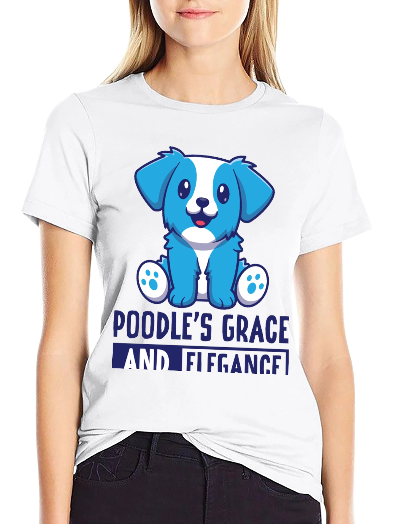 Poodles Grace Tee - Cute Dog Cartoon T-Shirt