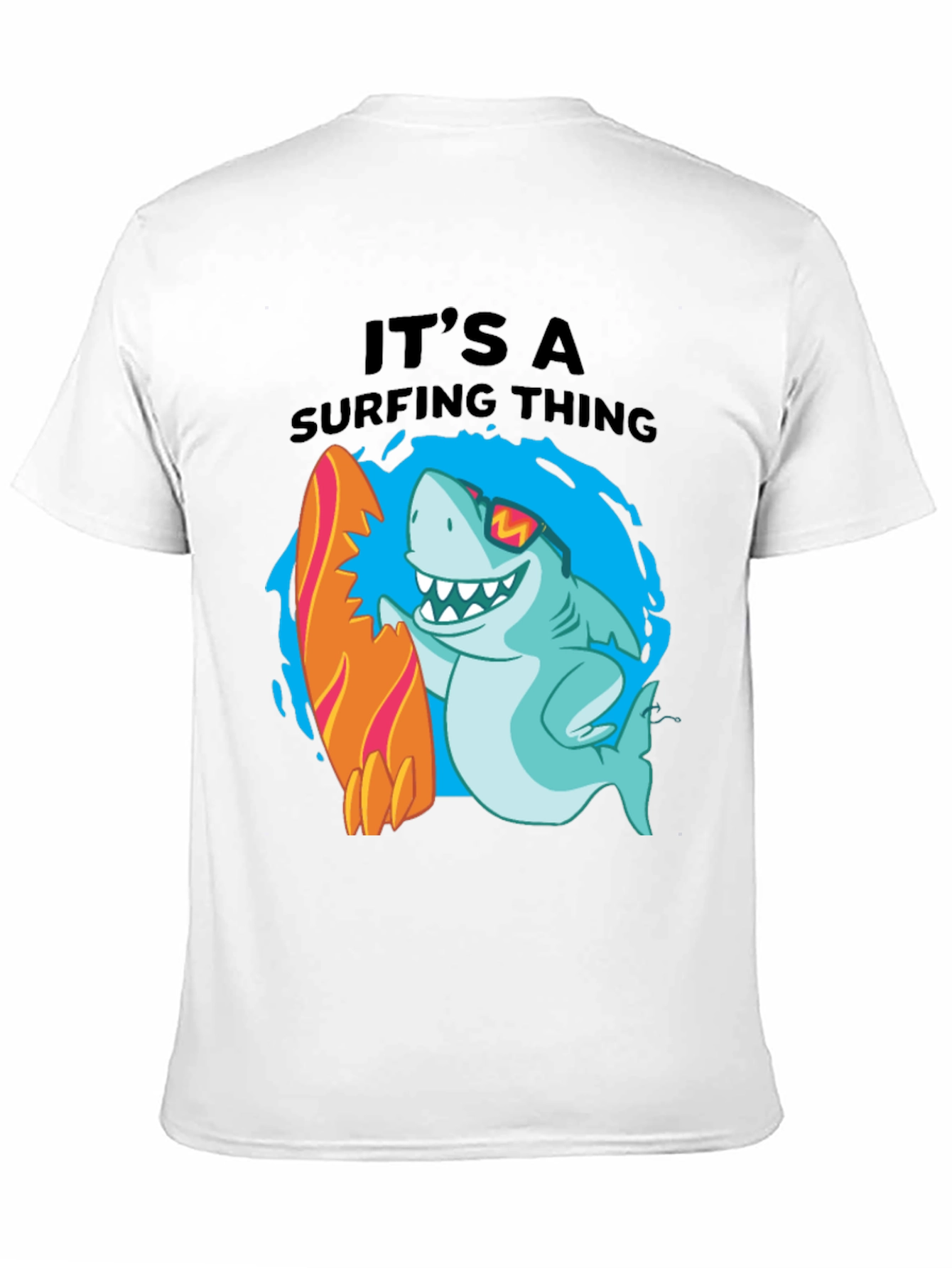 Surfing Shark Graphic T-Shirt