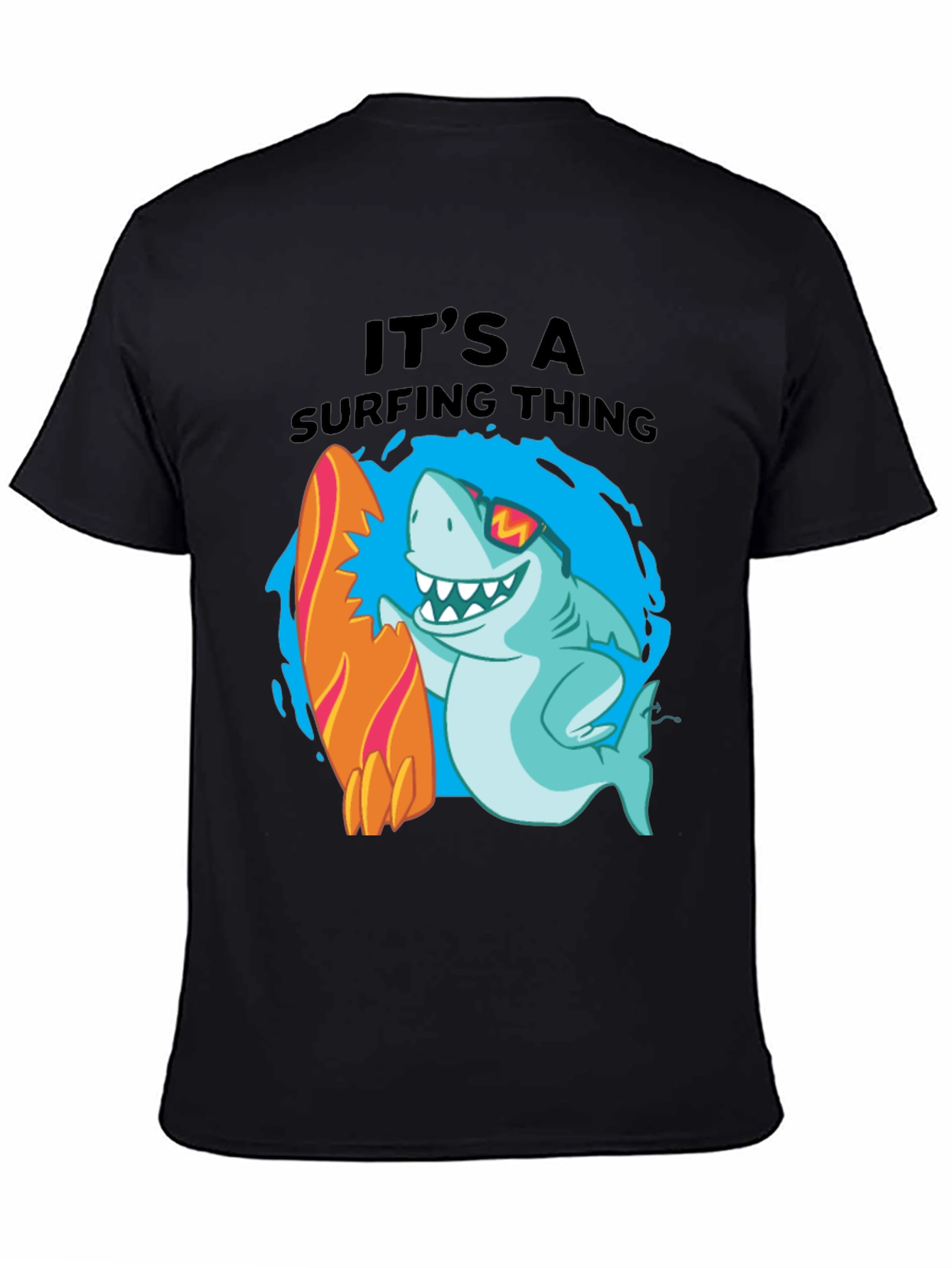Surfing Shark Graphic T-Shirt