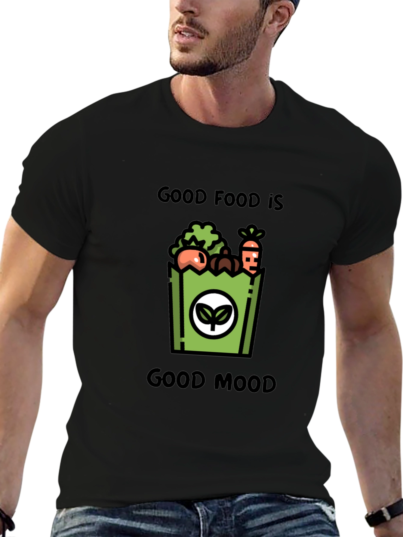 Good Food Good Mood Graphic T-Shirt