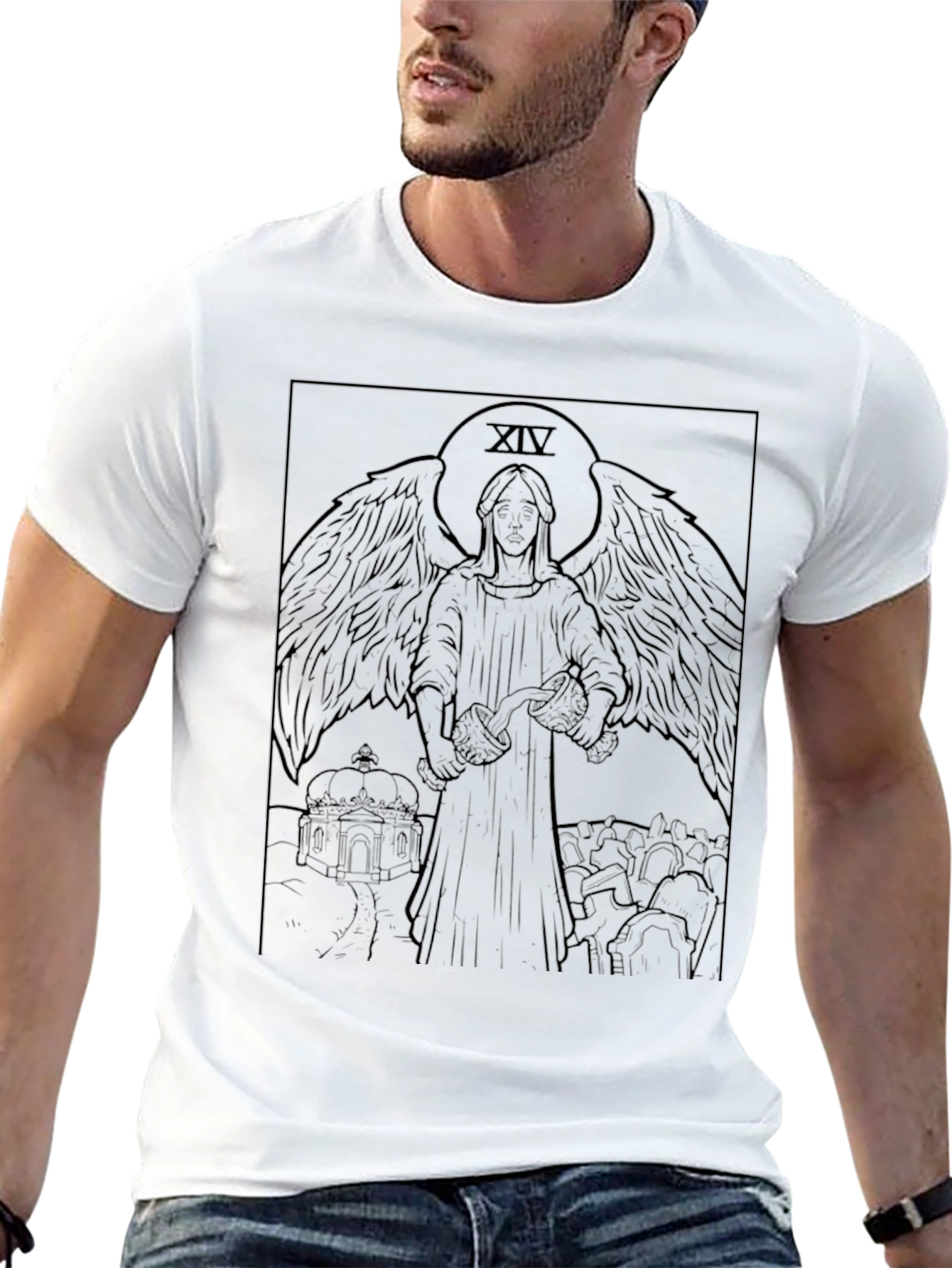 XIV Angel Tarot Card Graphic Tee