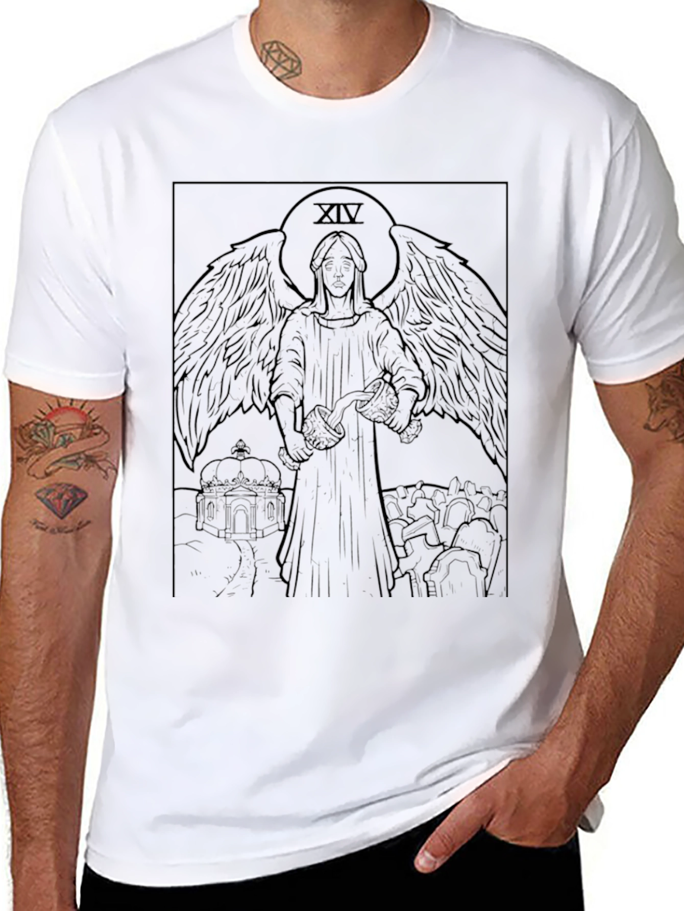 XIV Angel Tarot Card Graphic Tee
