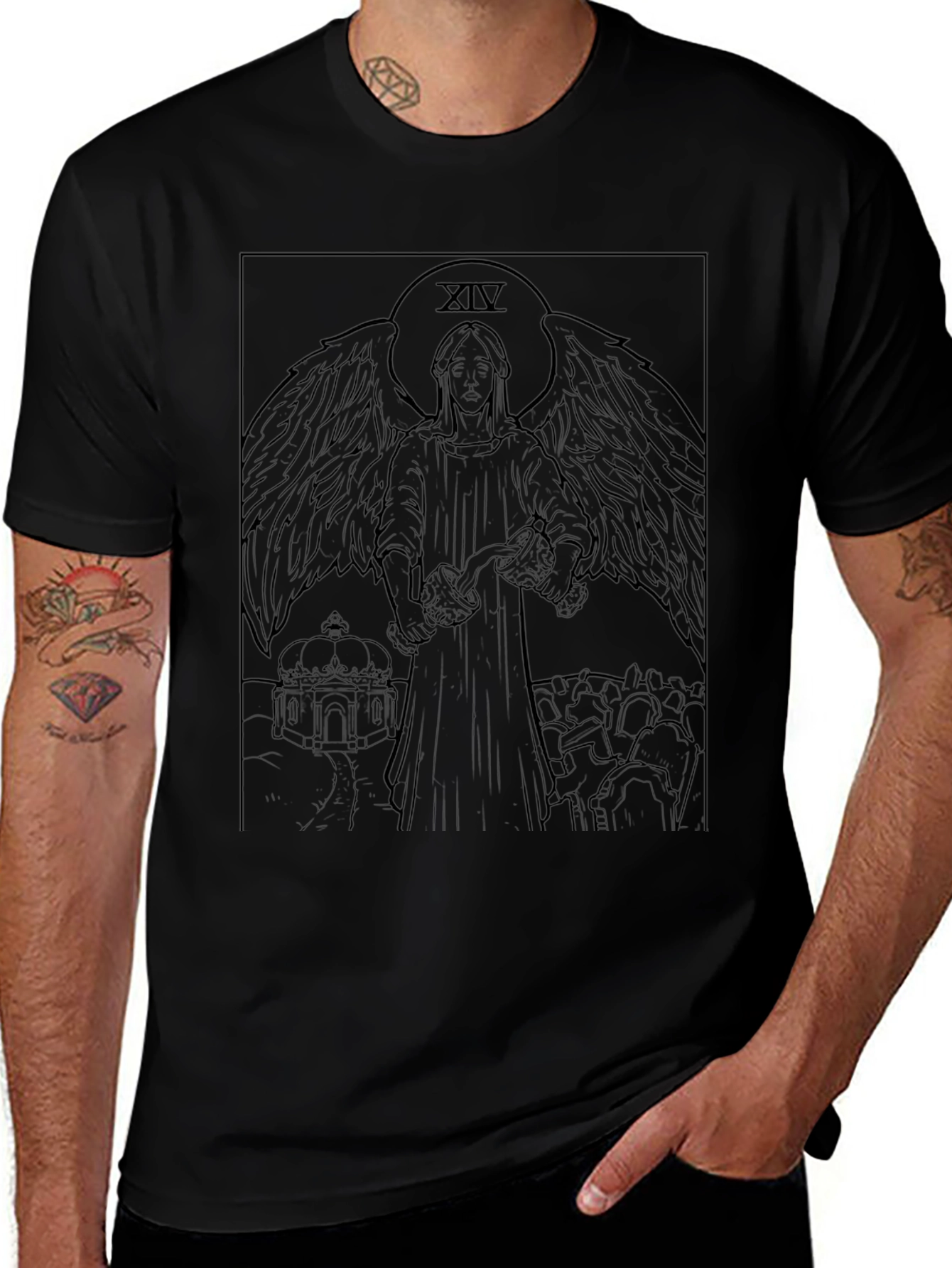 XIV Angel Tarot Card Graphic Tee