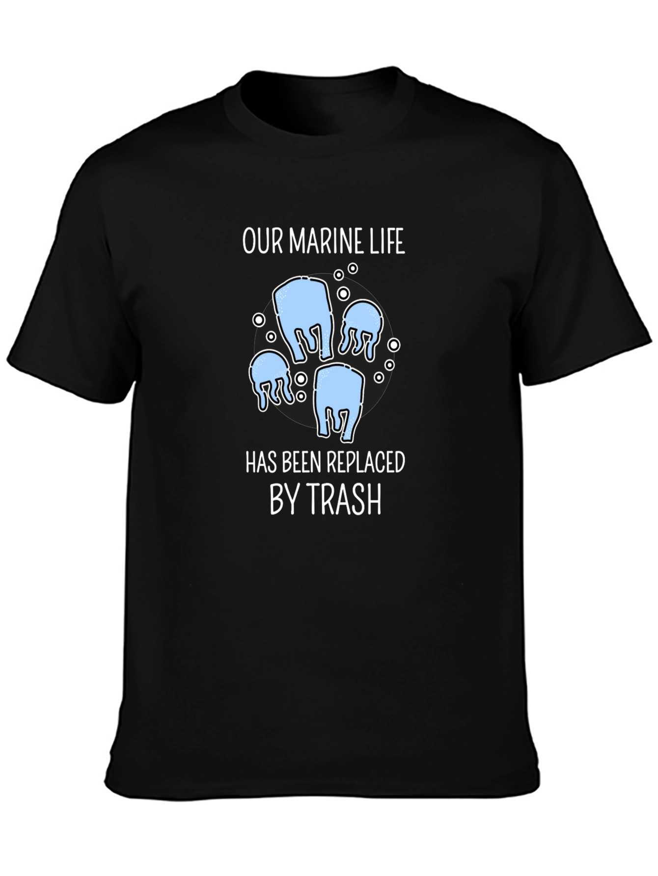 Marine Life Trash T-Shirt - Environmental Awareness Tee