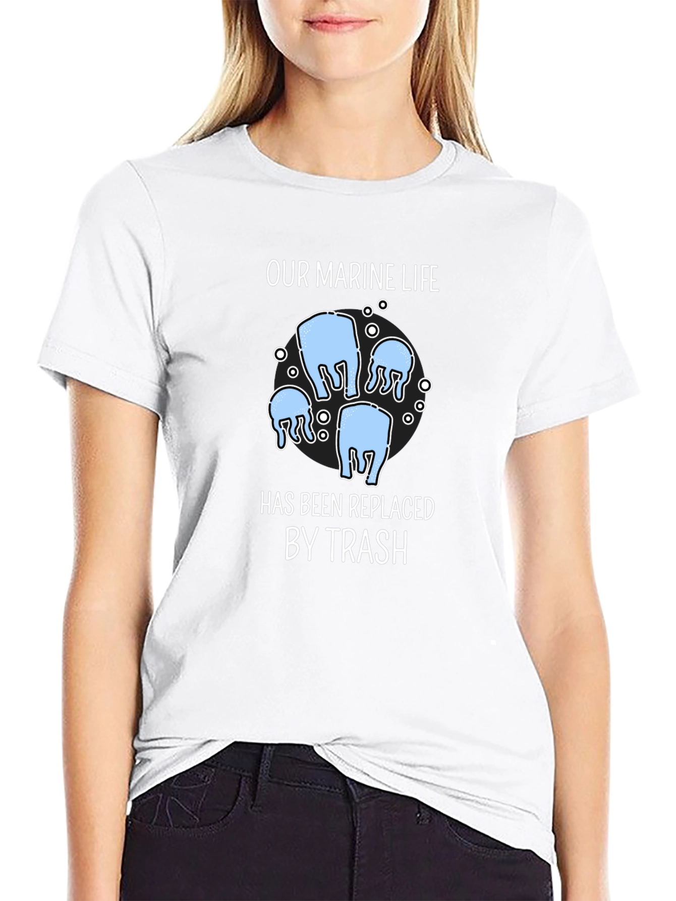 Marine Life Trash T-Shirt - Environmental Awareness Tee