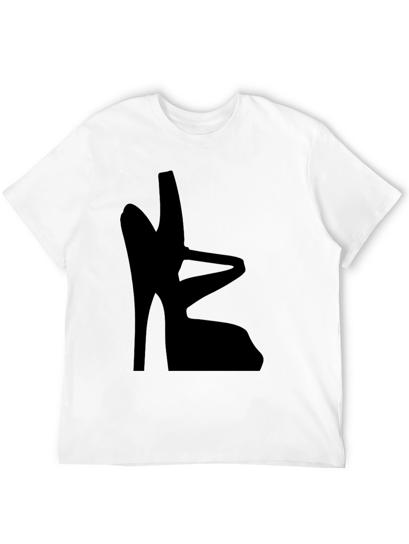 Stiletto Heel Graphic Tee - Sleek Black Design