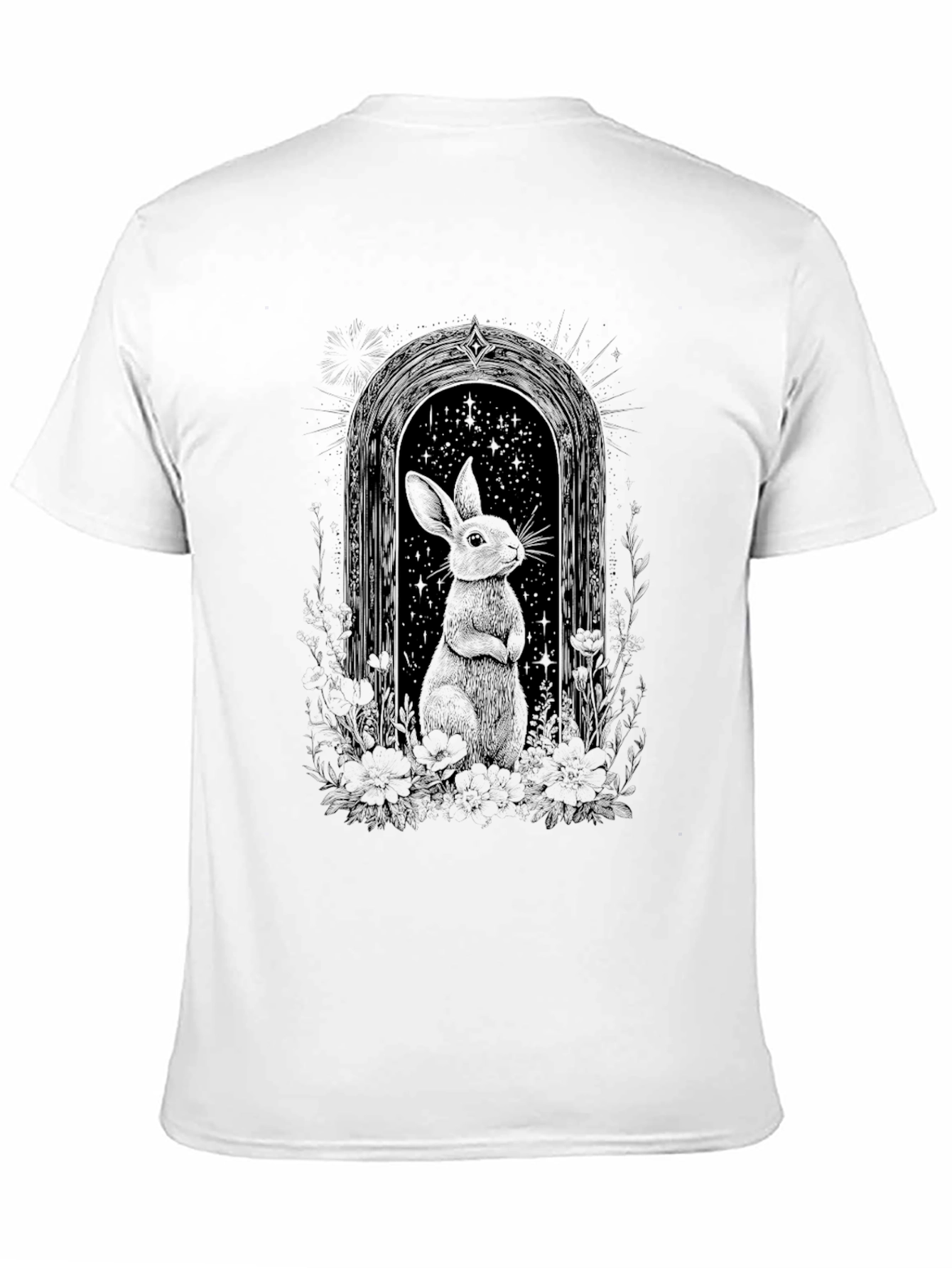 Rabbit Portal Graphic Tee - Black