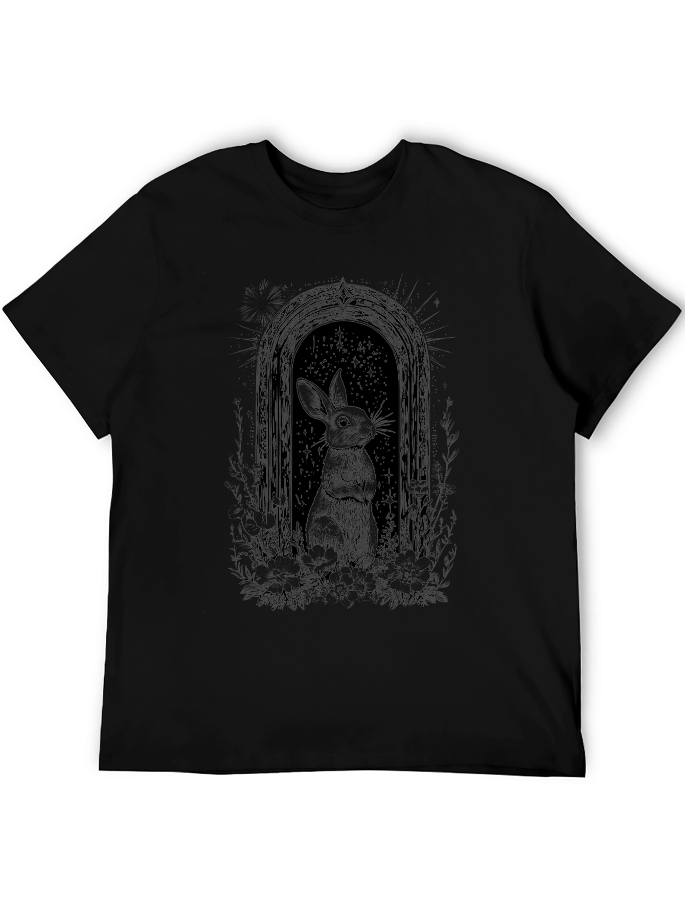 Rabbit Portal Graphic Tee - Black