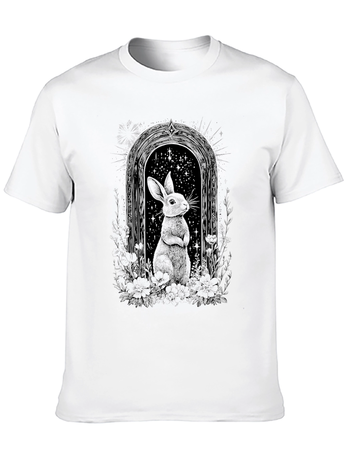 Rabbit Portal Graphic Tee - Black