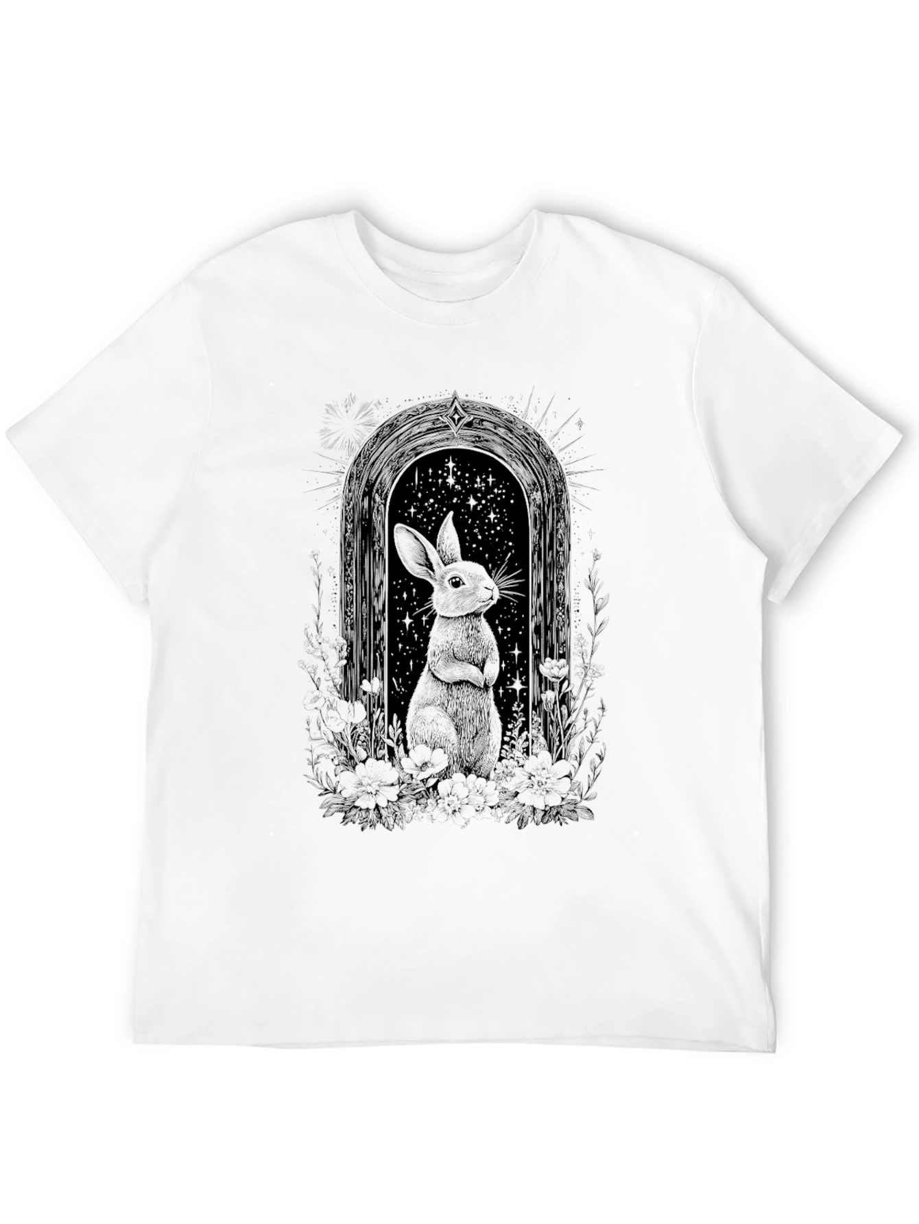 Rabbit Portal Graphic Tee - Black