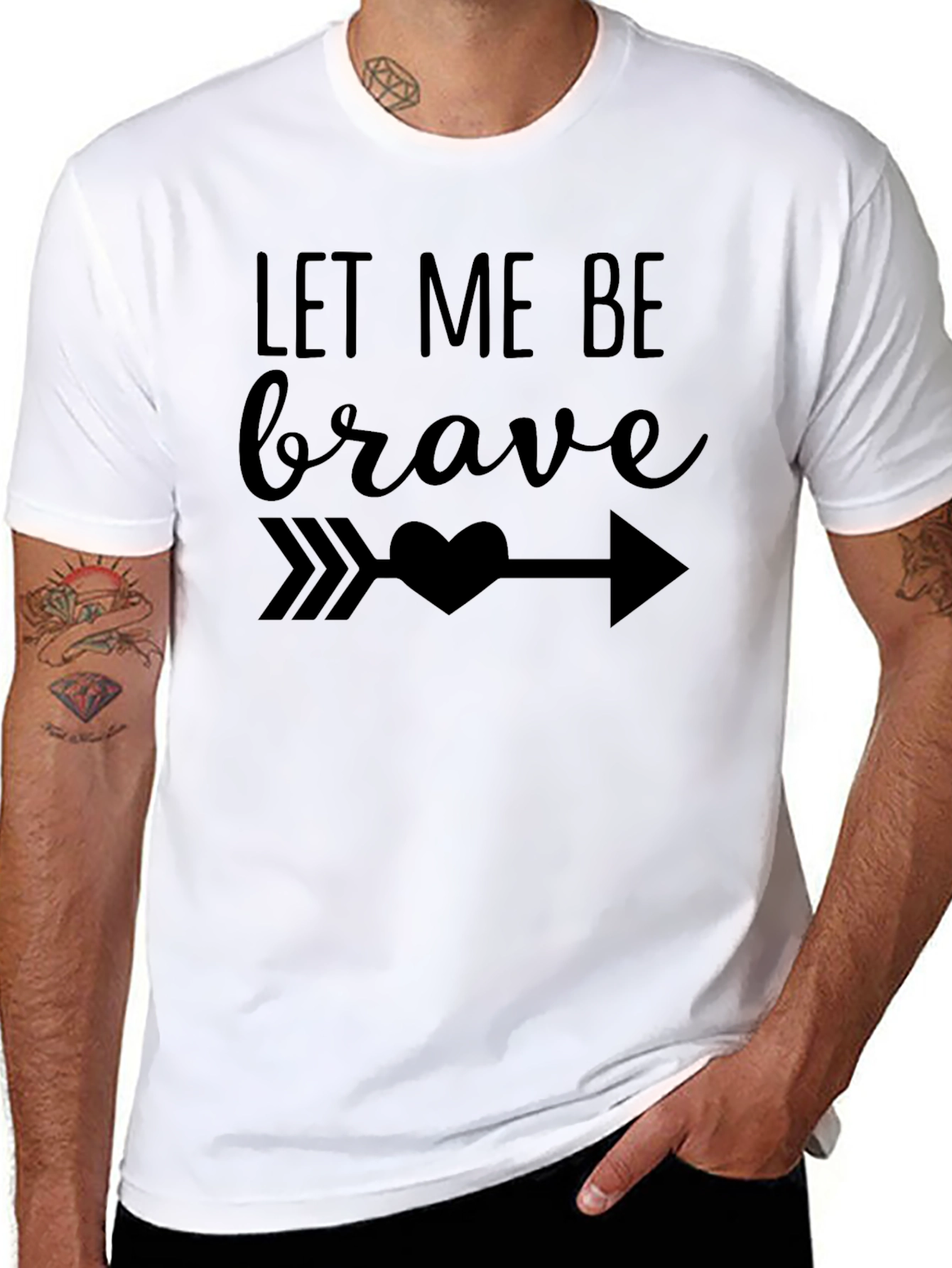 Let Me Be Brave Graphic Tee - Inspirational Design