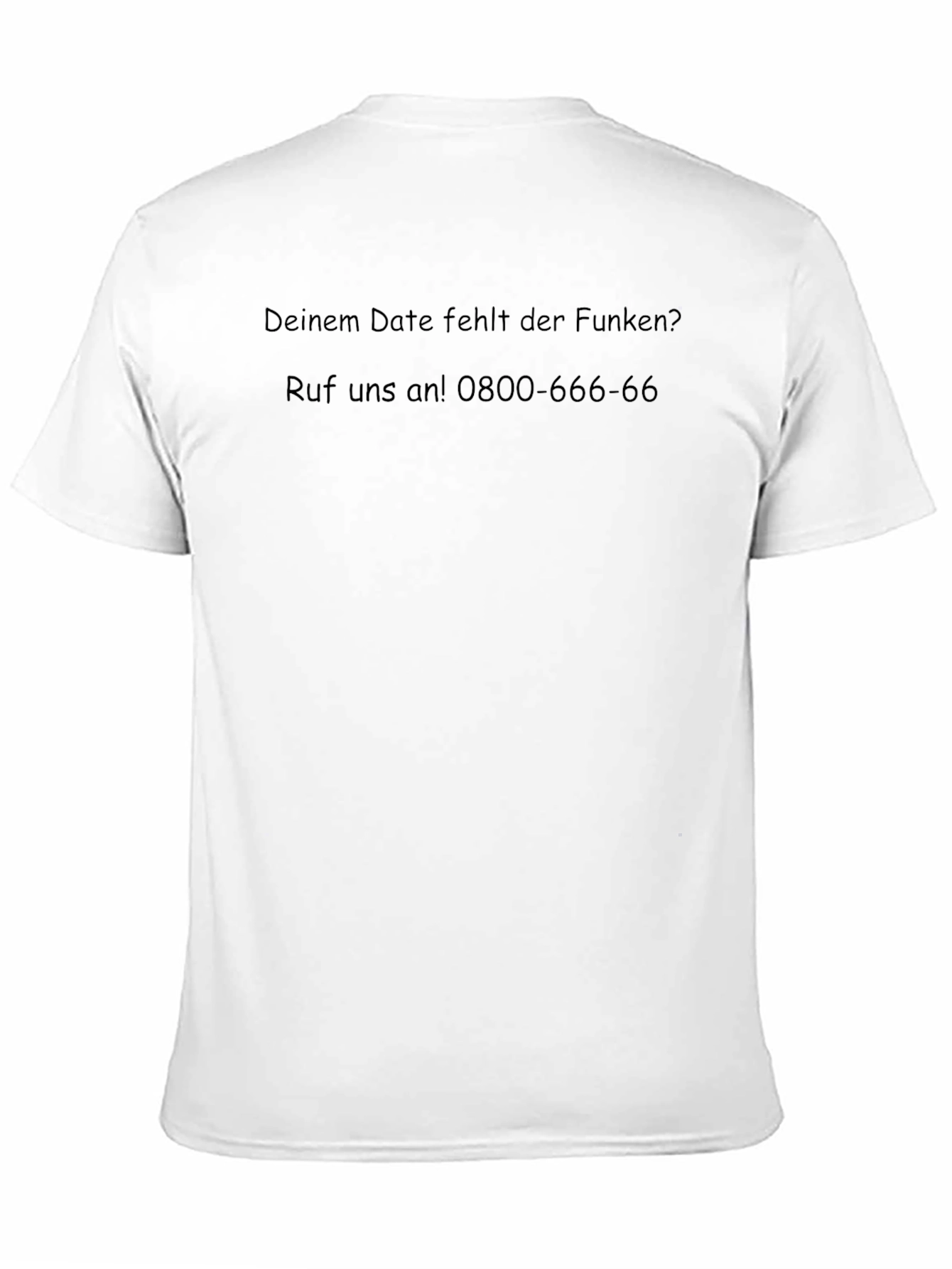 Funny Black T-Shirt - Date Lacking Spark? Call Us!