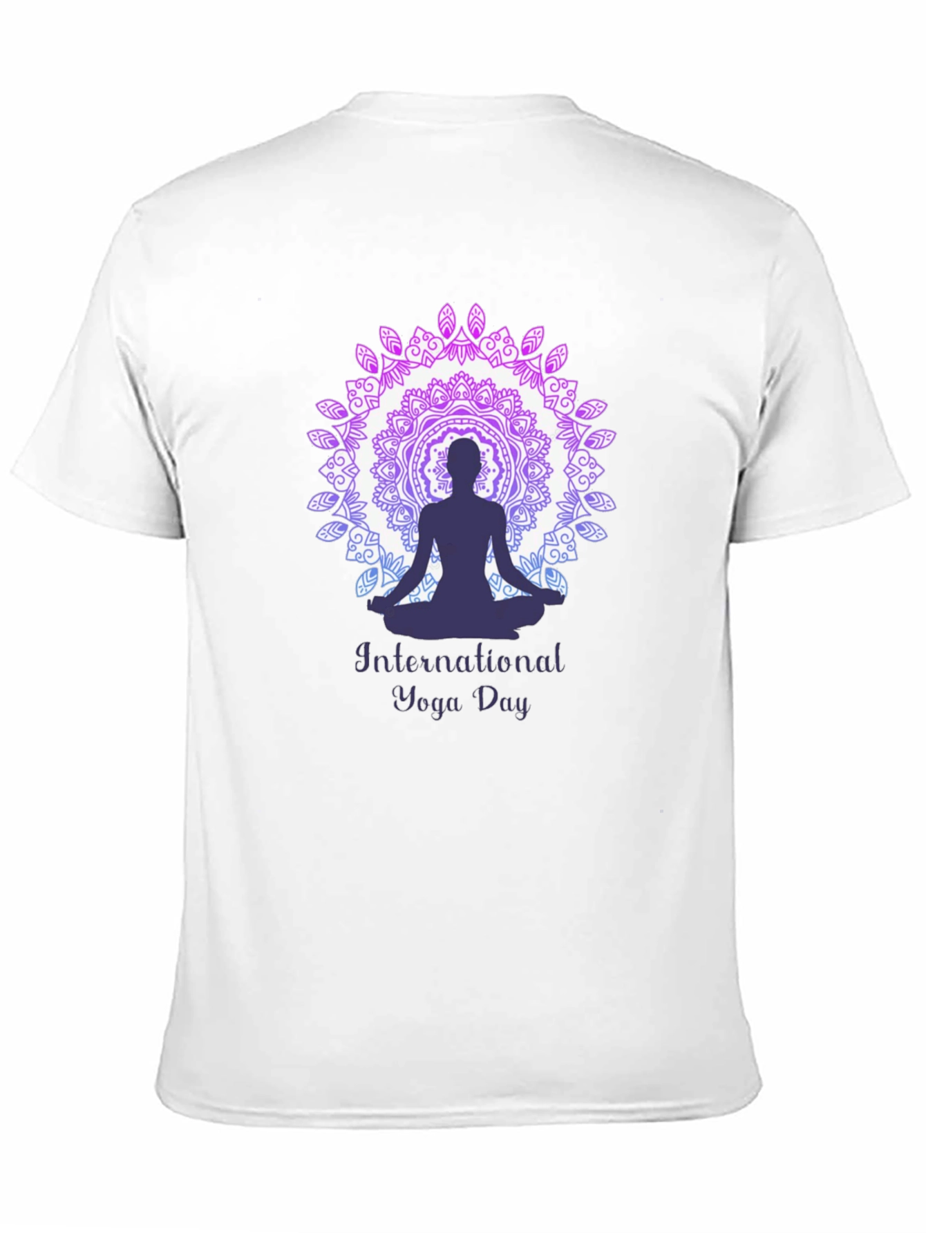 Yoga Day Graphic Tee - Mandala Meditation Shirt