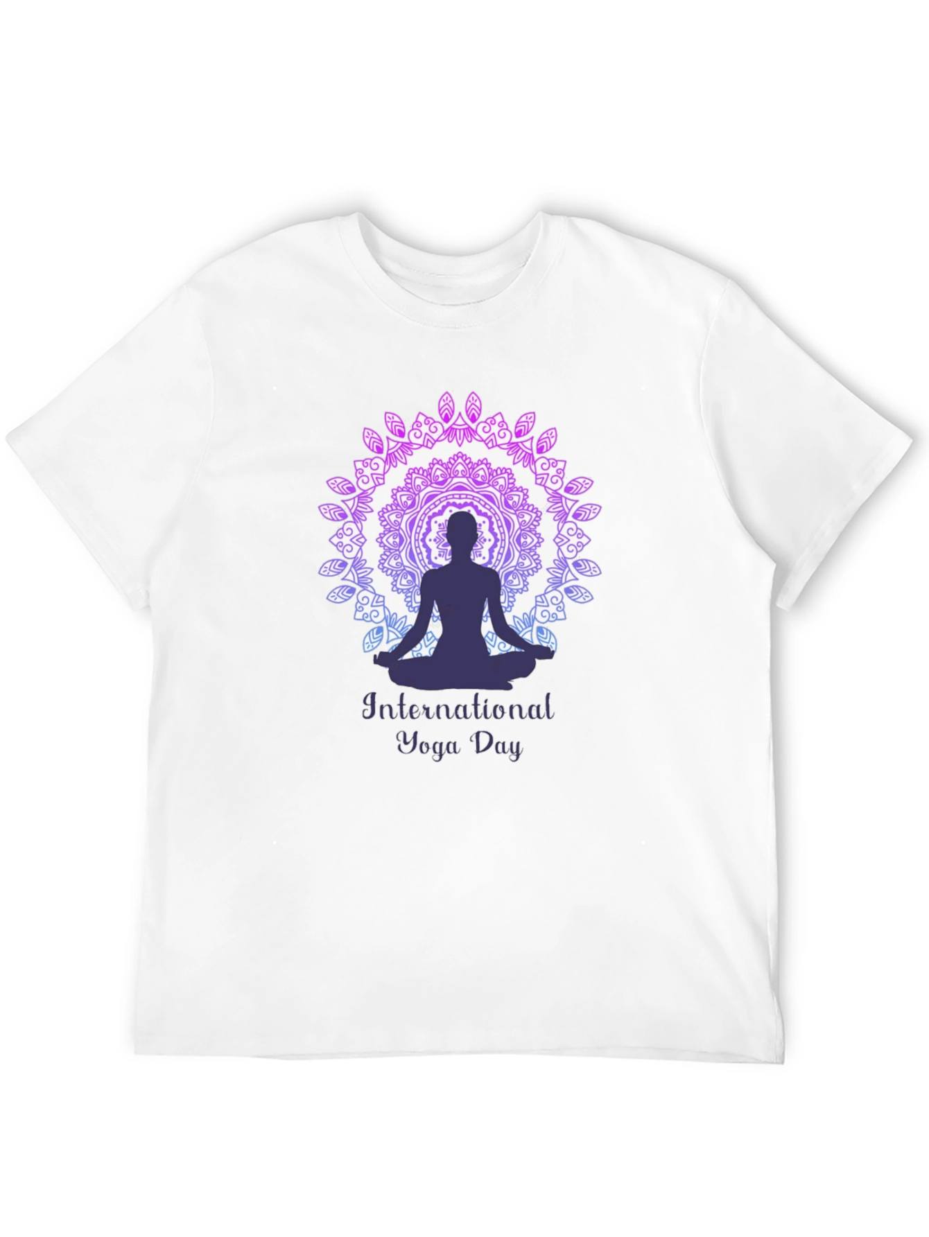 Yoga Day Graphic Tee - Mandala Meditation Shirt