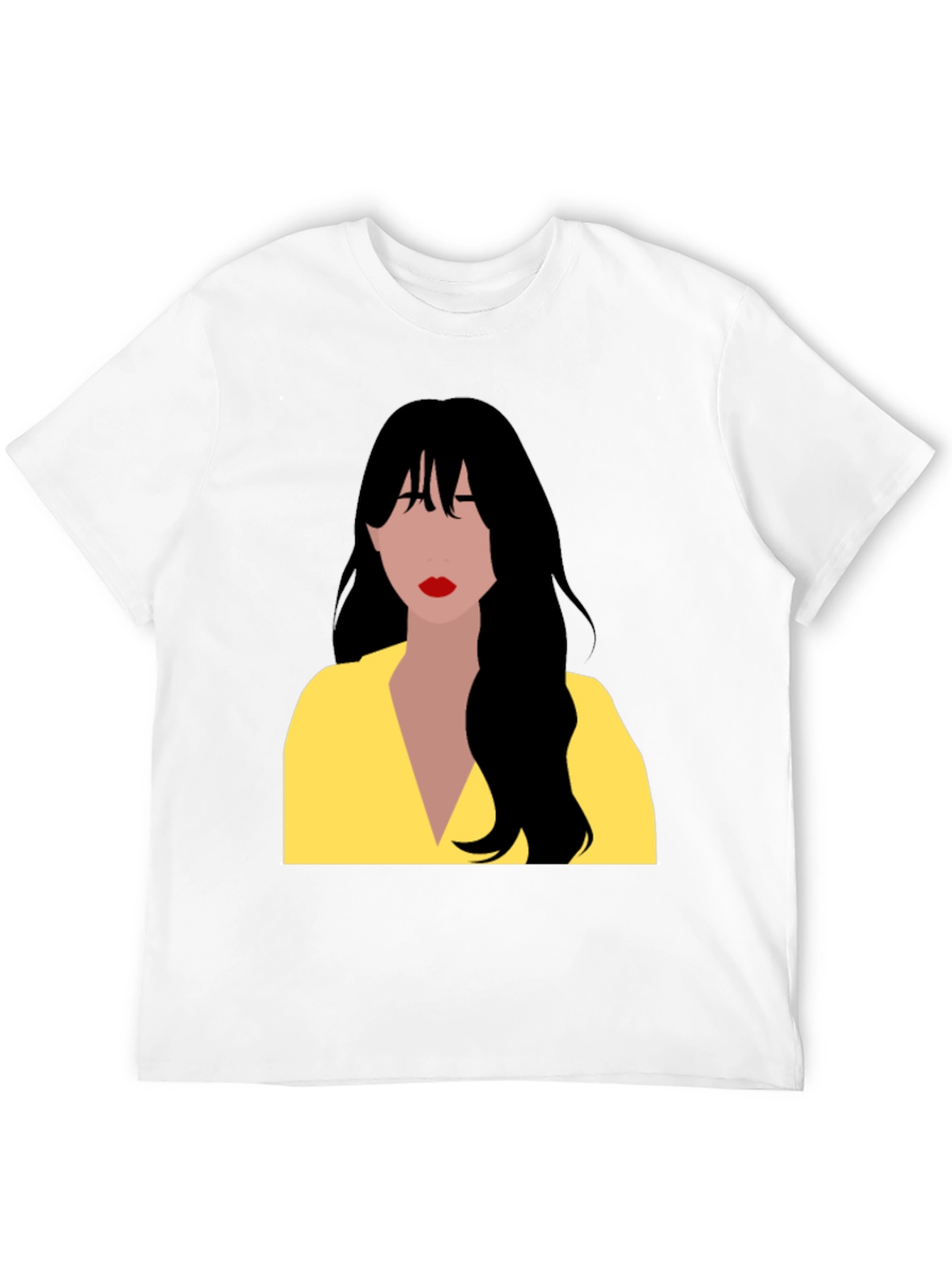 Woman Portrait Graphic T-Shirt - Casual Black Tee