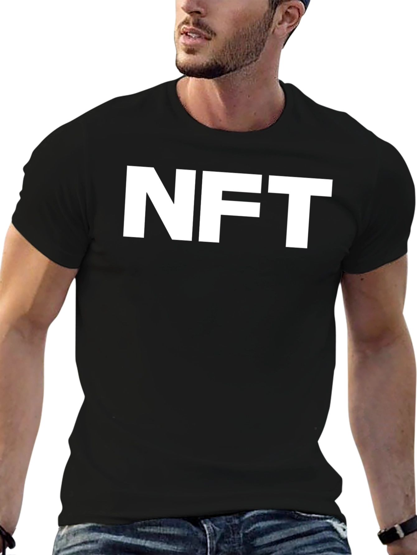 NFT Bold Graphic T-Shirt - Black