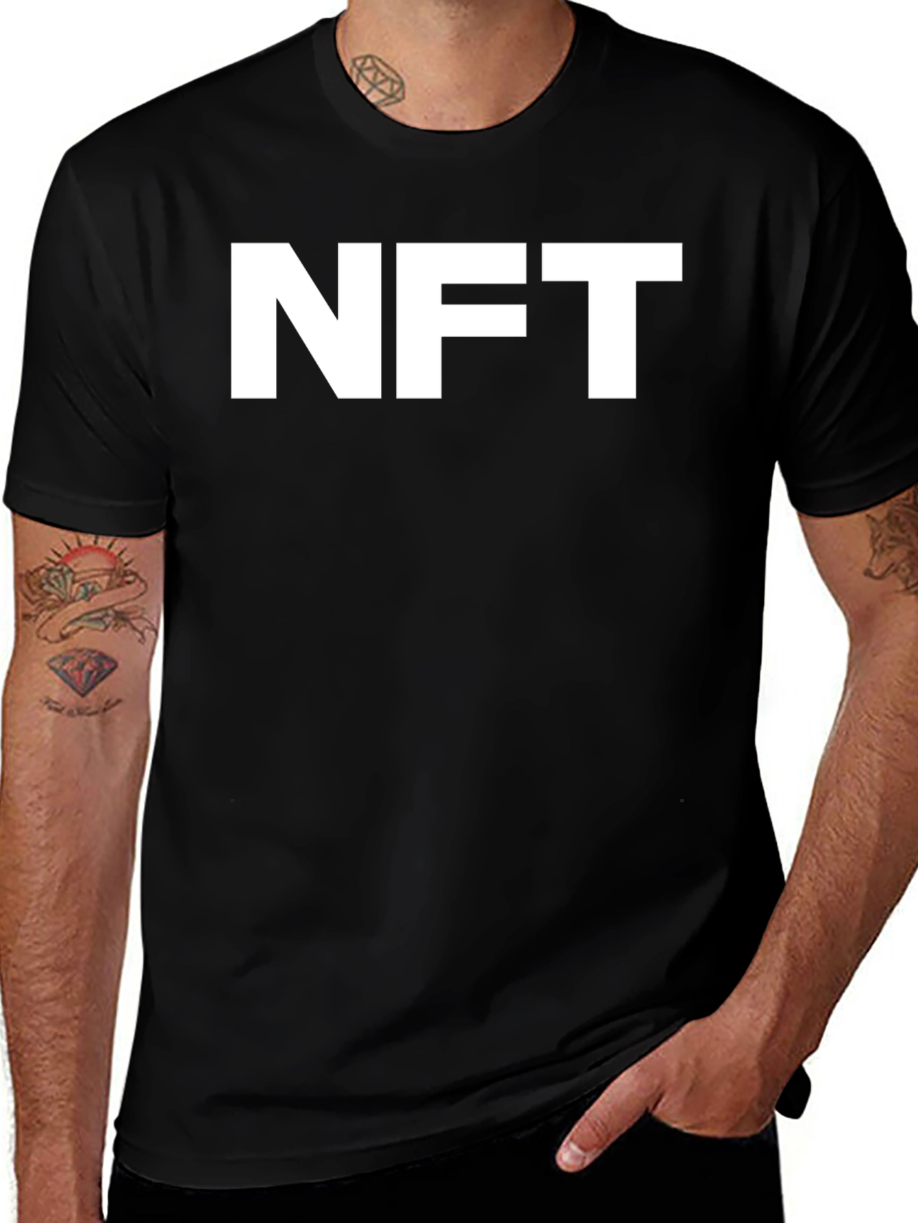 NFT Bold Graphic T-Shirt - Black