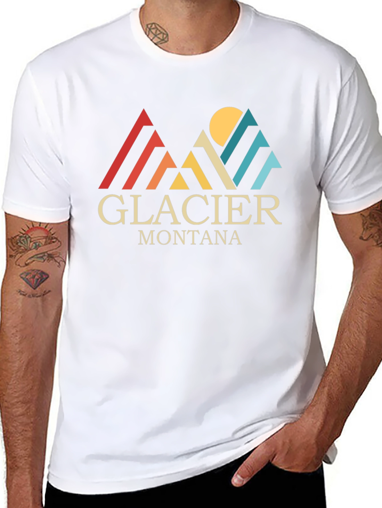 Glacier Montana Retro Graphic Tee