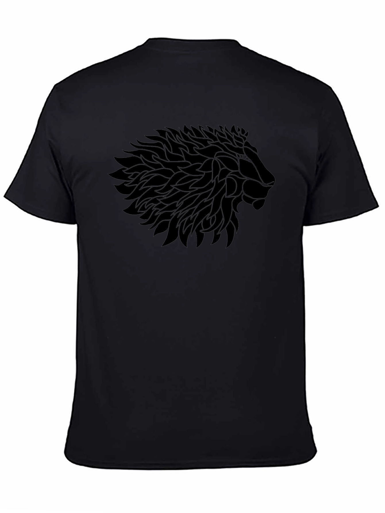 Lion Head Graphic Black T-Shirt