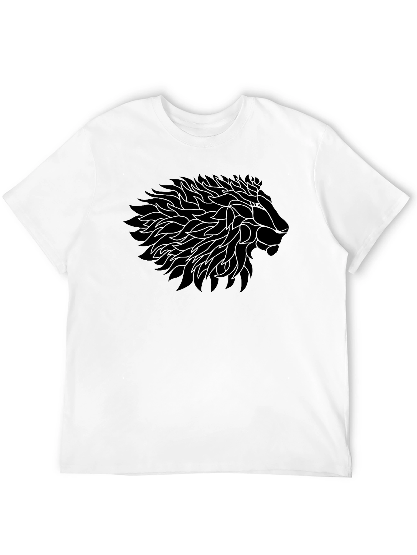 Lion Head Graphic Black T-Shirt