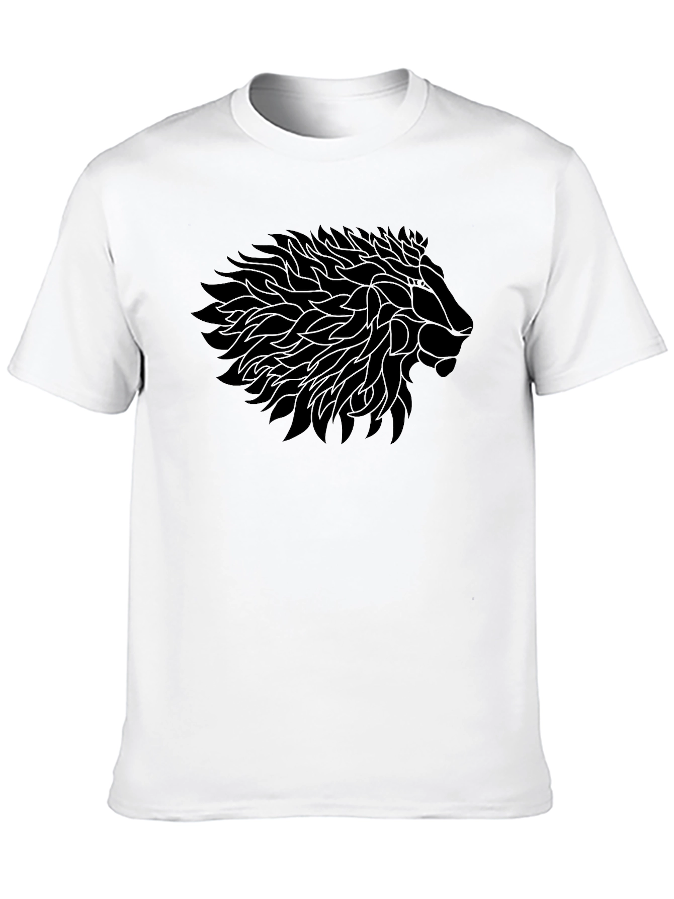 Lion Head Graphic Black T-Shirt