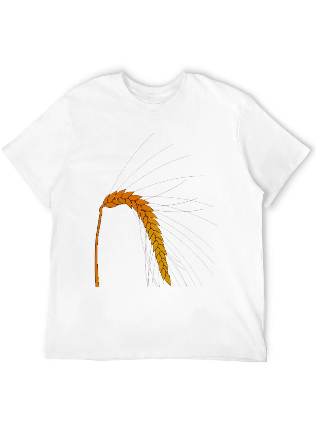 Wheat Graphic Tee - Black Crew Neck Casual Style