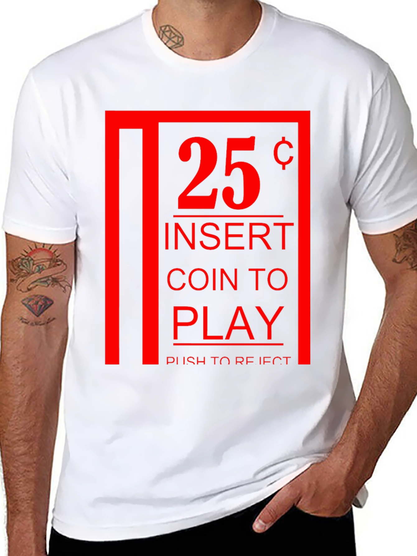 Retro Arcade Game T-Shirt - Insert Coin to Play
