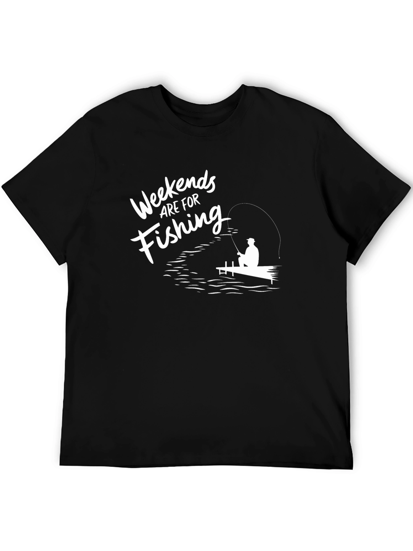 Weekends Are For Fishing T-Shirt - Black
