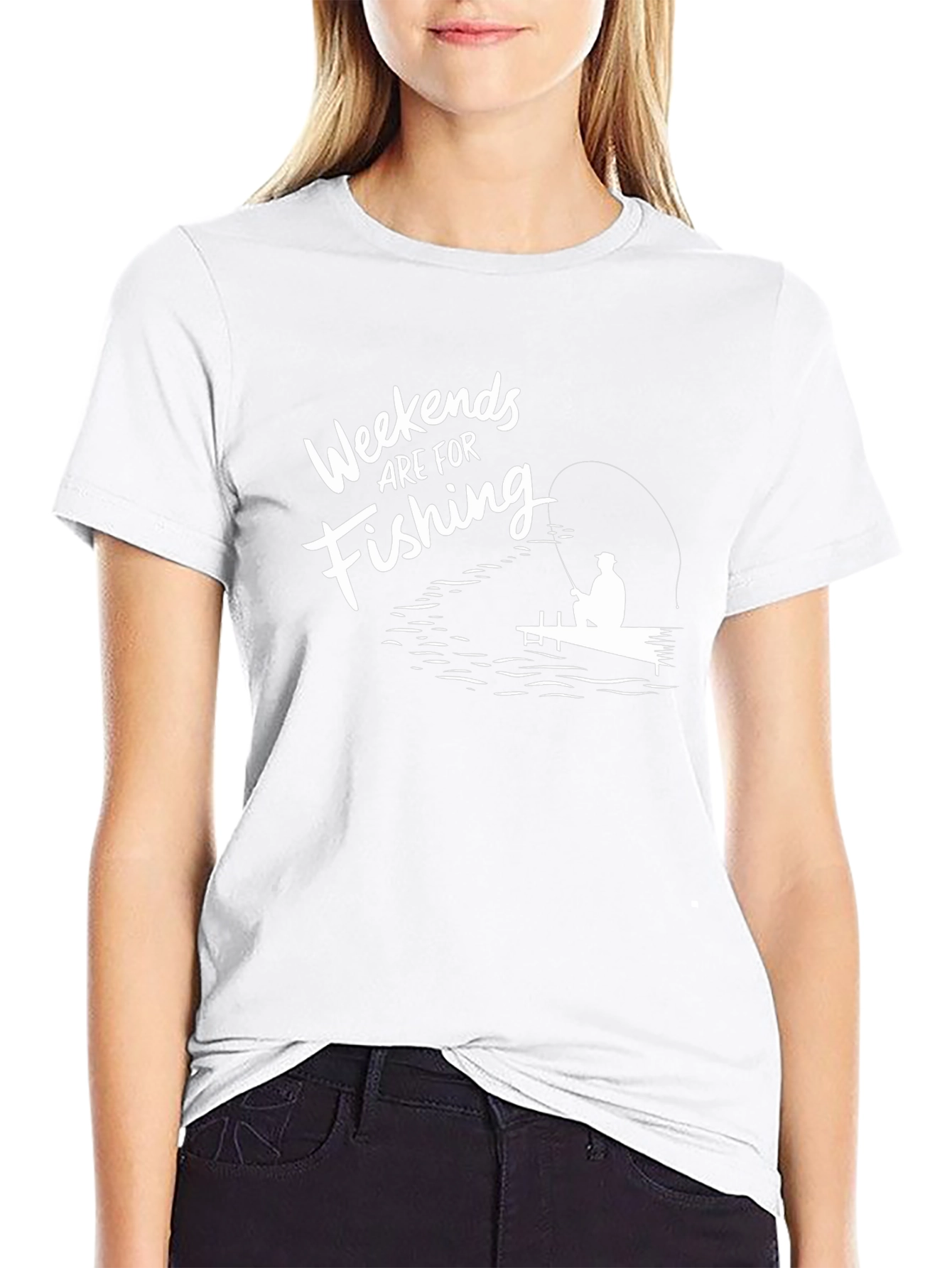Weekends Are For Fishing T-Shirt - Black